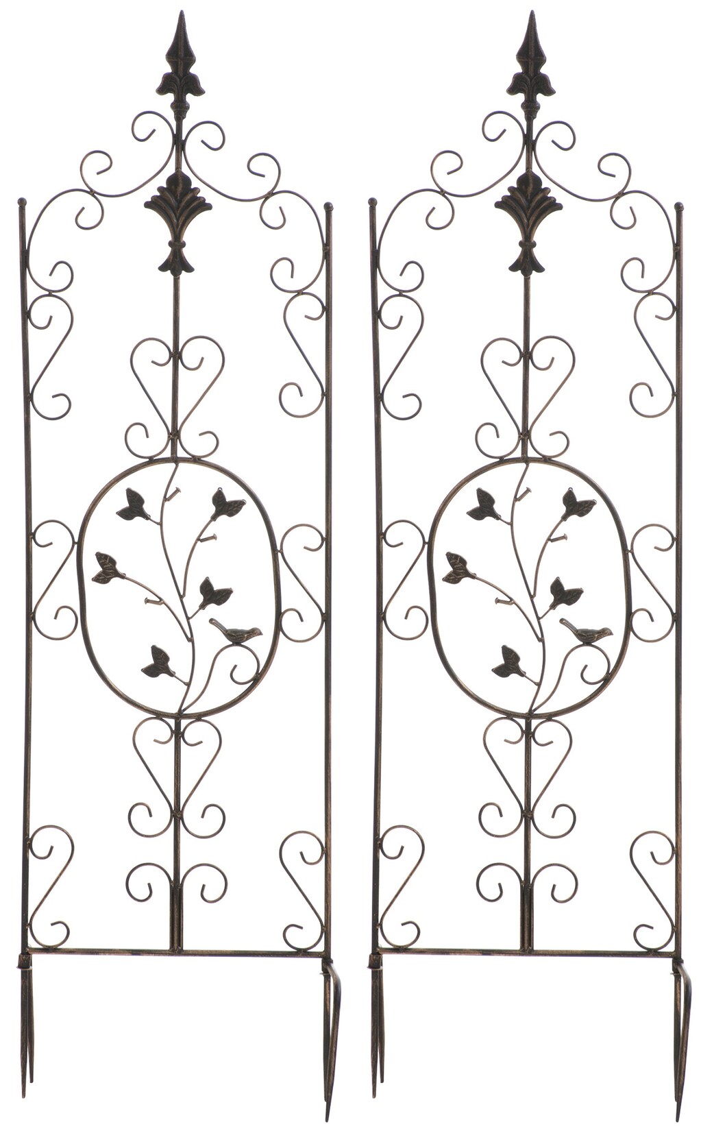 2er Set Pflanzen-Rankgitter Burgus Aus Eisen I Rankhilfe Für Kletterpflanzen Im Landhausstil