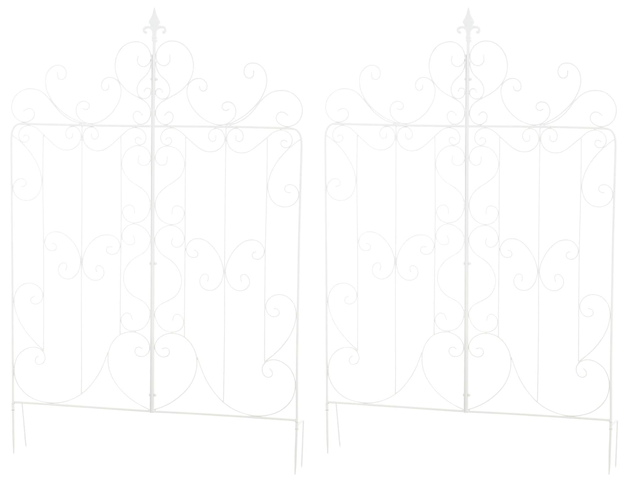 CLP 2er Set Rankgitter Mandevilla Aus Eisen I Rankzaun Im Landhausstil I Steckzaun F&uuml;r Den Garten - Bild 1