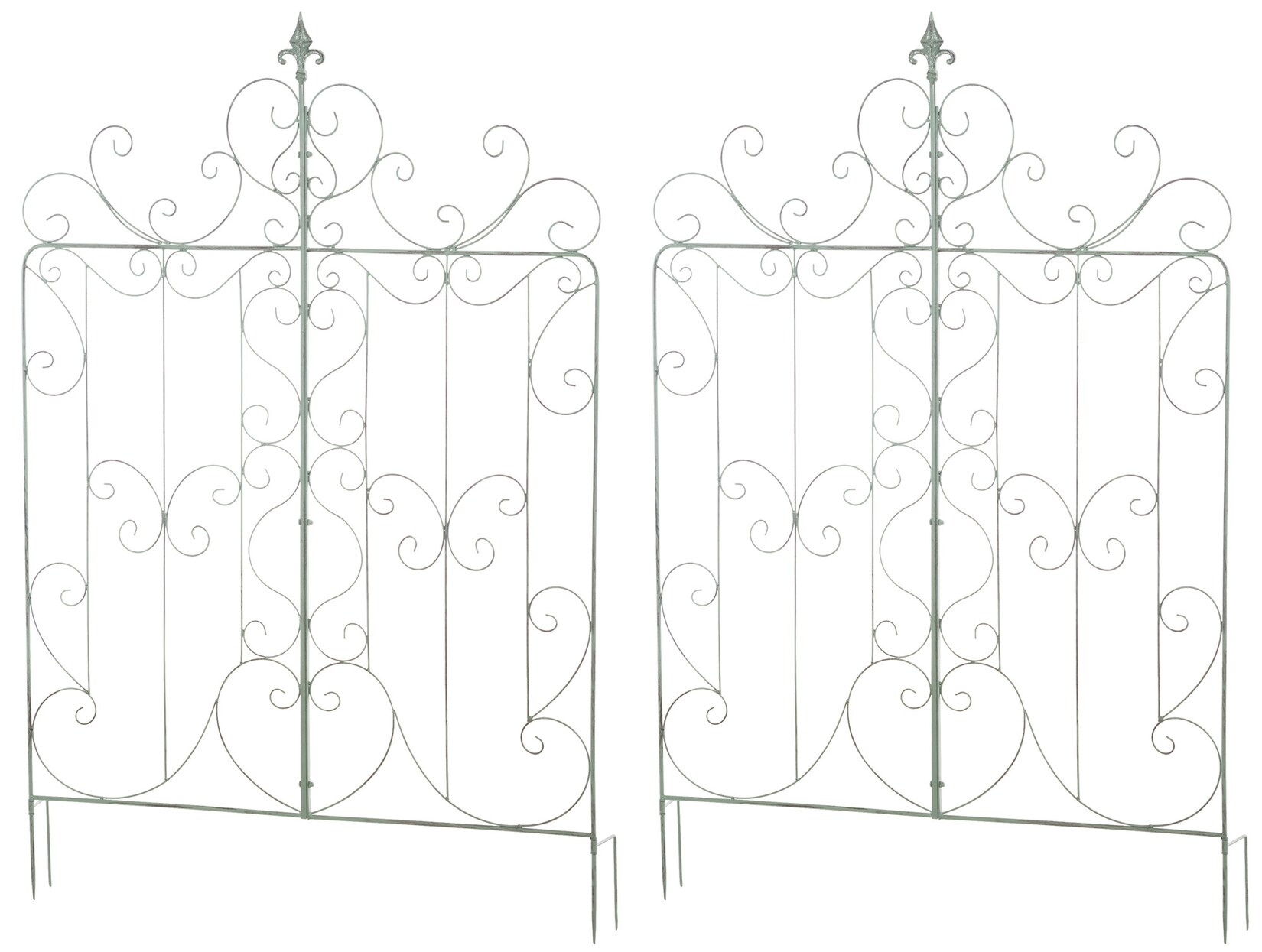 CLP 2er Set Rankgitter Mandevilla Aus Eisen I Rankzaun Im Landhausstil I Steckzaun Für Den Garten | 04255716327750