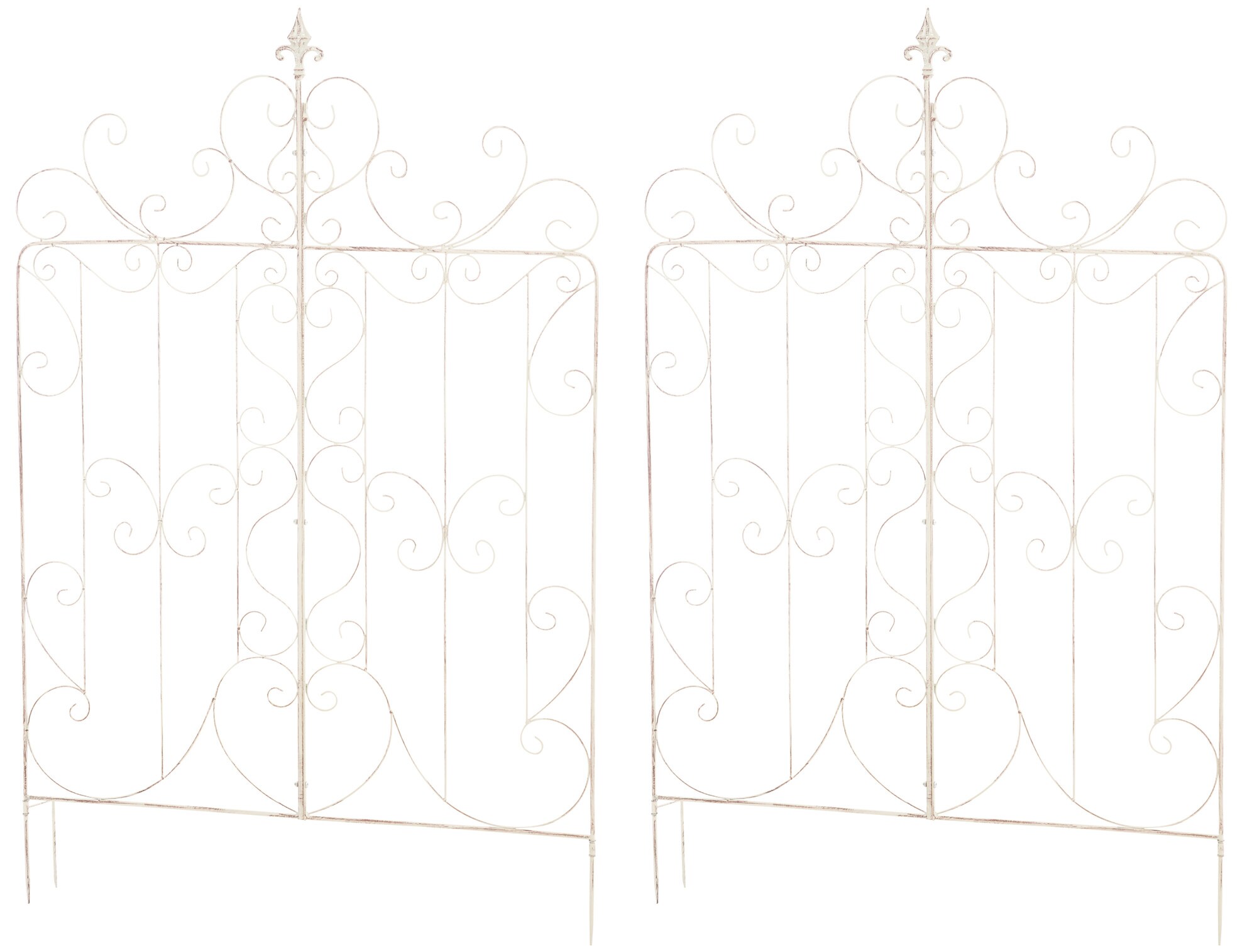 CLP 2er Set Rankgitter Mandevilla Aus Eisen I Rankzaun Im Landhausstil I Steckzaun F&uuml;r Den Garten - Bild 1