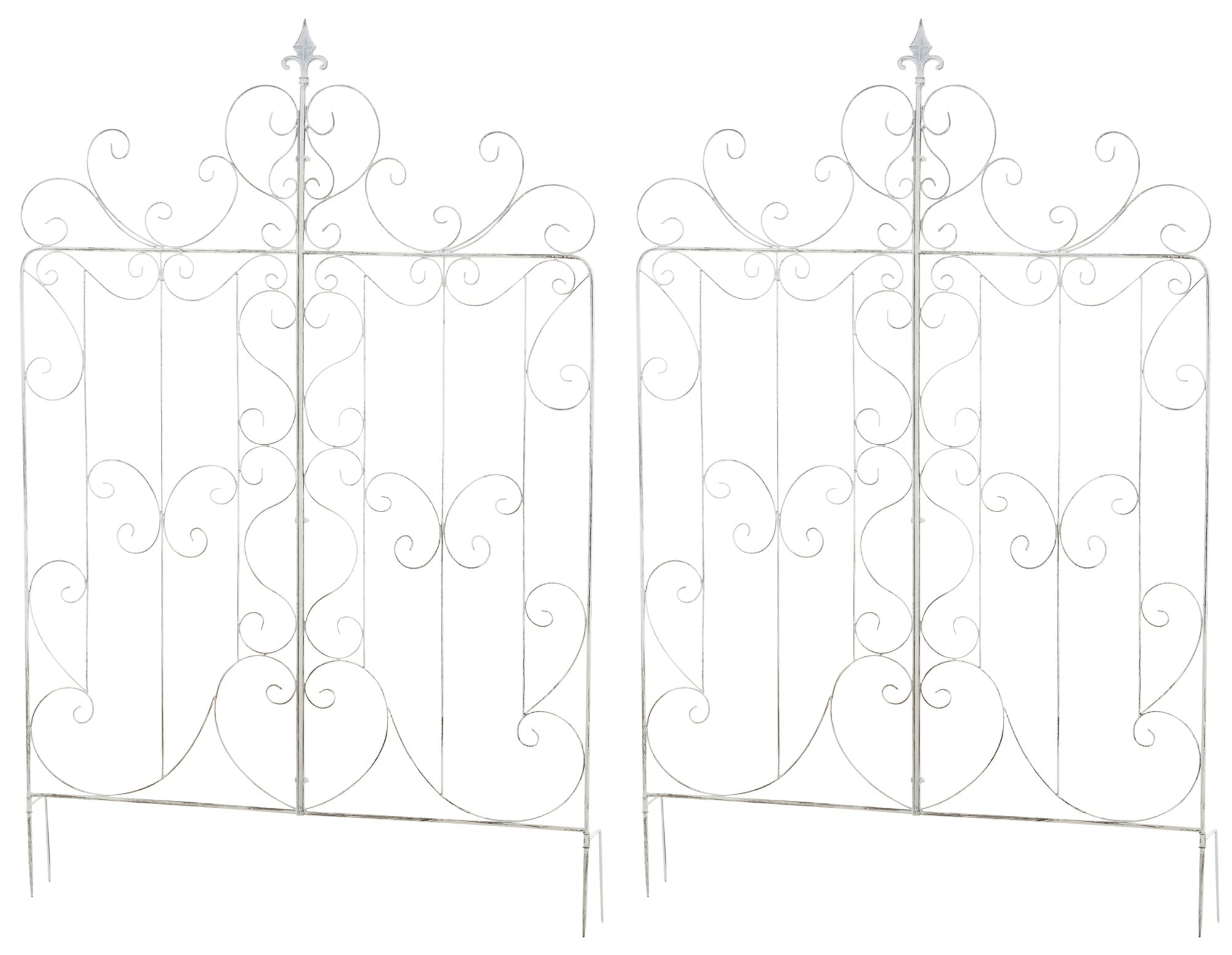 CLP 2er Set Rankgitter Mandevilla Aus Eisen I Rankzaun Im Landhausstil I Steckzaun F&uuml;r Den Garten - Bild 1