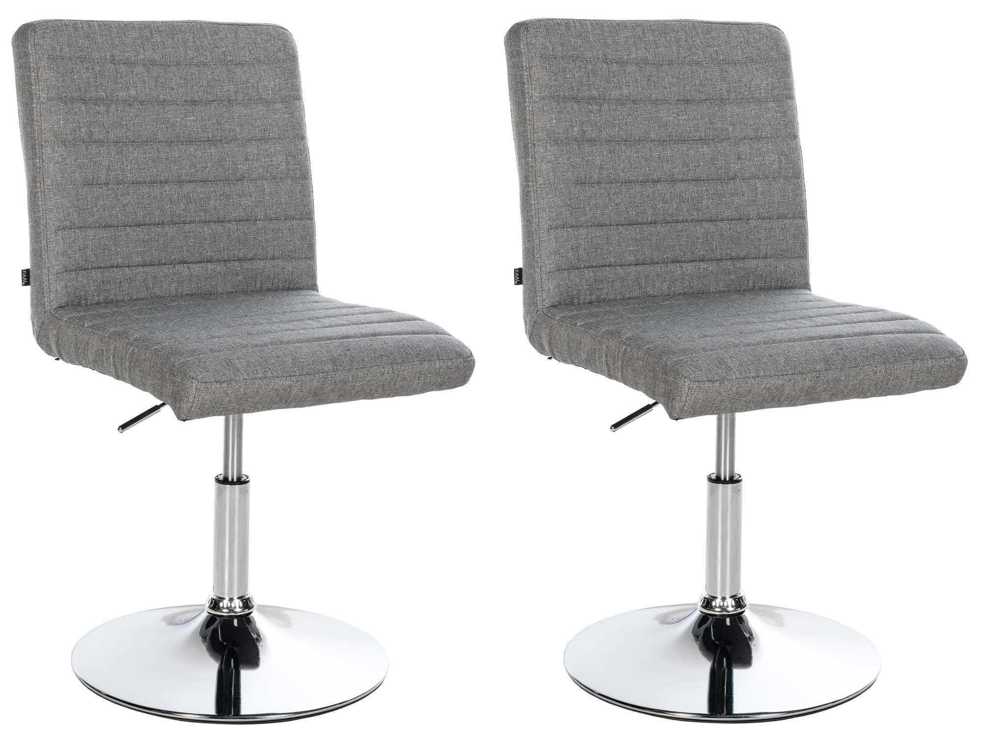 CLP 2er Set Esszimmerstuhl Elvas Stoff I H&ouml;henverstellbar Und 360 Grad Drehbar, Mit Bodenschonern I Wohnzimmerstuhl Mit Gestell In Chromoptik - Bild 1