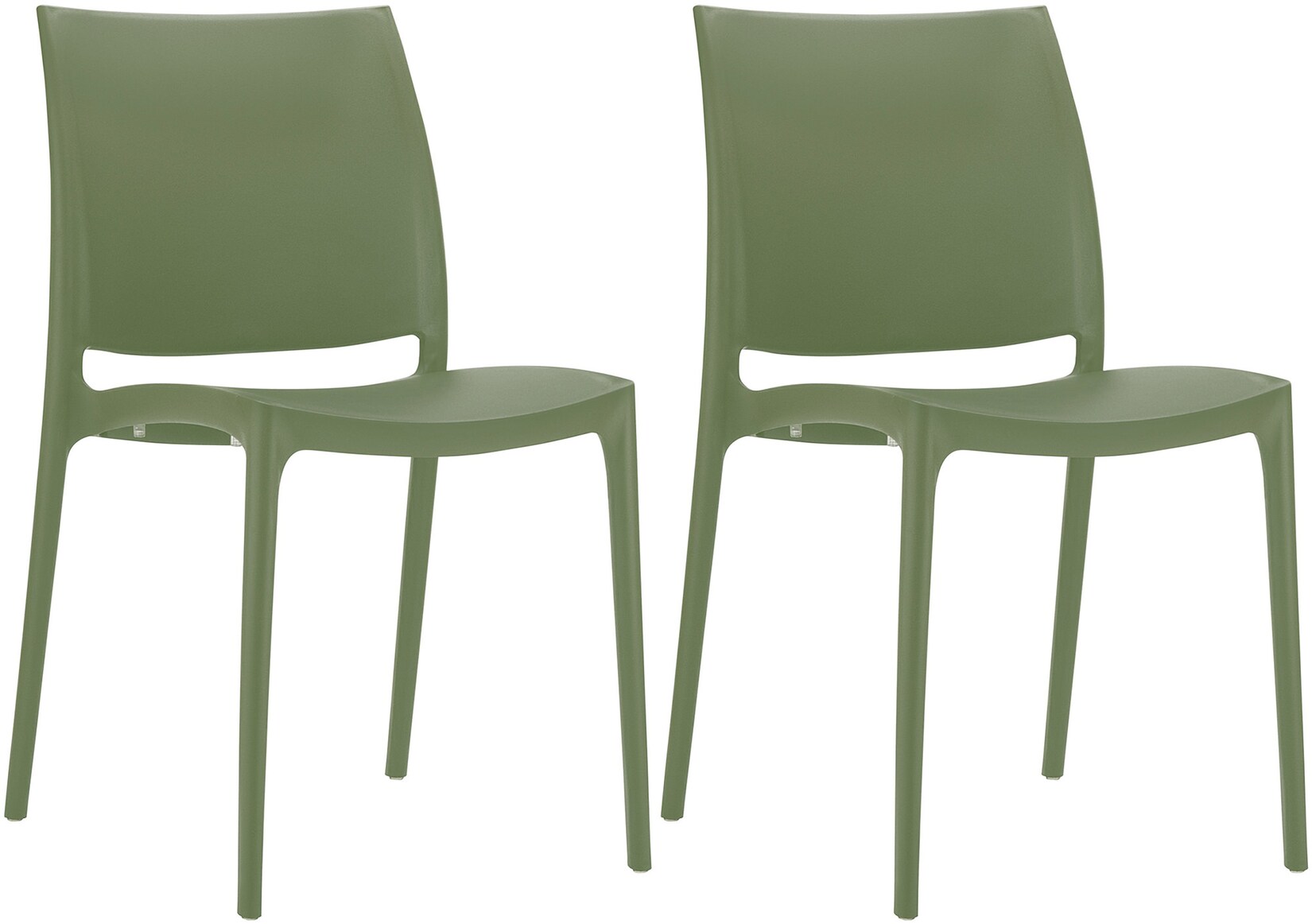 CLP 2er Set Stühle Maya I Wetterbeständige Stapelstühle bis zu 130 kg belastbar | 04255716329471