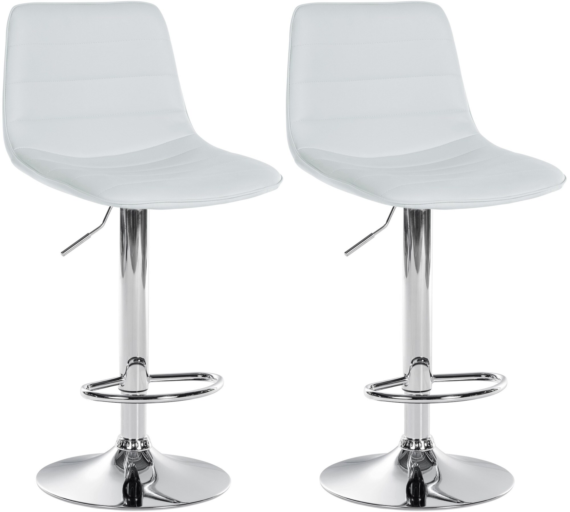 CLP 2er Set Barhocker Lex Kunstleder I H&ouml;henverstellbare Thekenhocker Mit Kunstlederbezug I Drehbare Tresenst&uuml;hle Mit Metallgestell - Bild 1