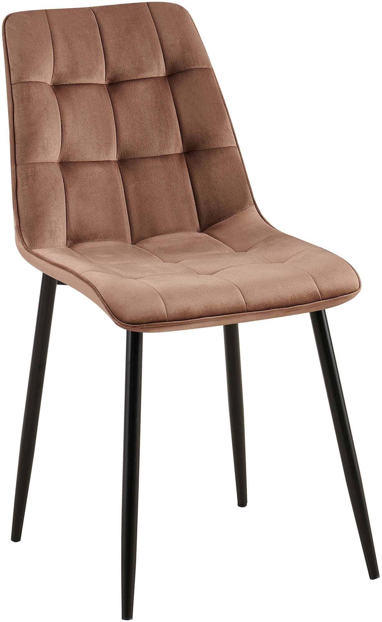 CLP Esszimmerstuhl Gifford I Polsterstuhl mit Samtbezug I K&uuml;chenstuhl mit R&uuml;ckenlehne - Bild 1