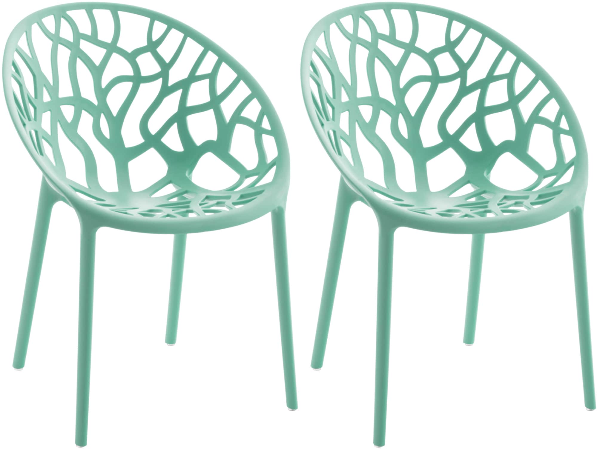 CLP Gartenstuhl 2er Set, stapelbar und wetterfest, modern mit nicht verstellbaren Armlehnen, Gestell Kunststoff, Hope - Bild 1