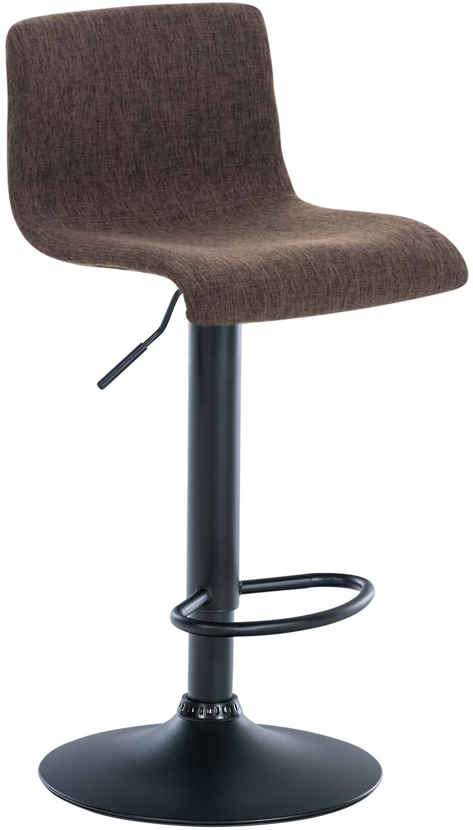 CLP Barhocker Hover Stoff Mit Metall-Gestell I Barstuhl Mit Lehne Und Fußstütze I Höhenverstellbar Und Drehbar | 04255716332211