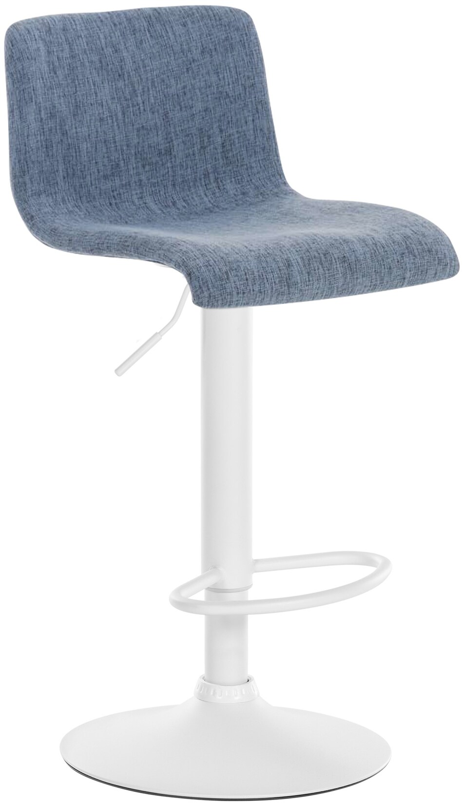 CLP Barhocker Hoover Stoff W Farbe: blau, Material Gestell: Metall matt weiss
