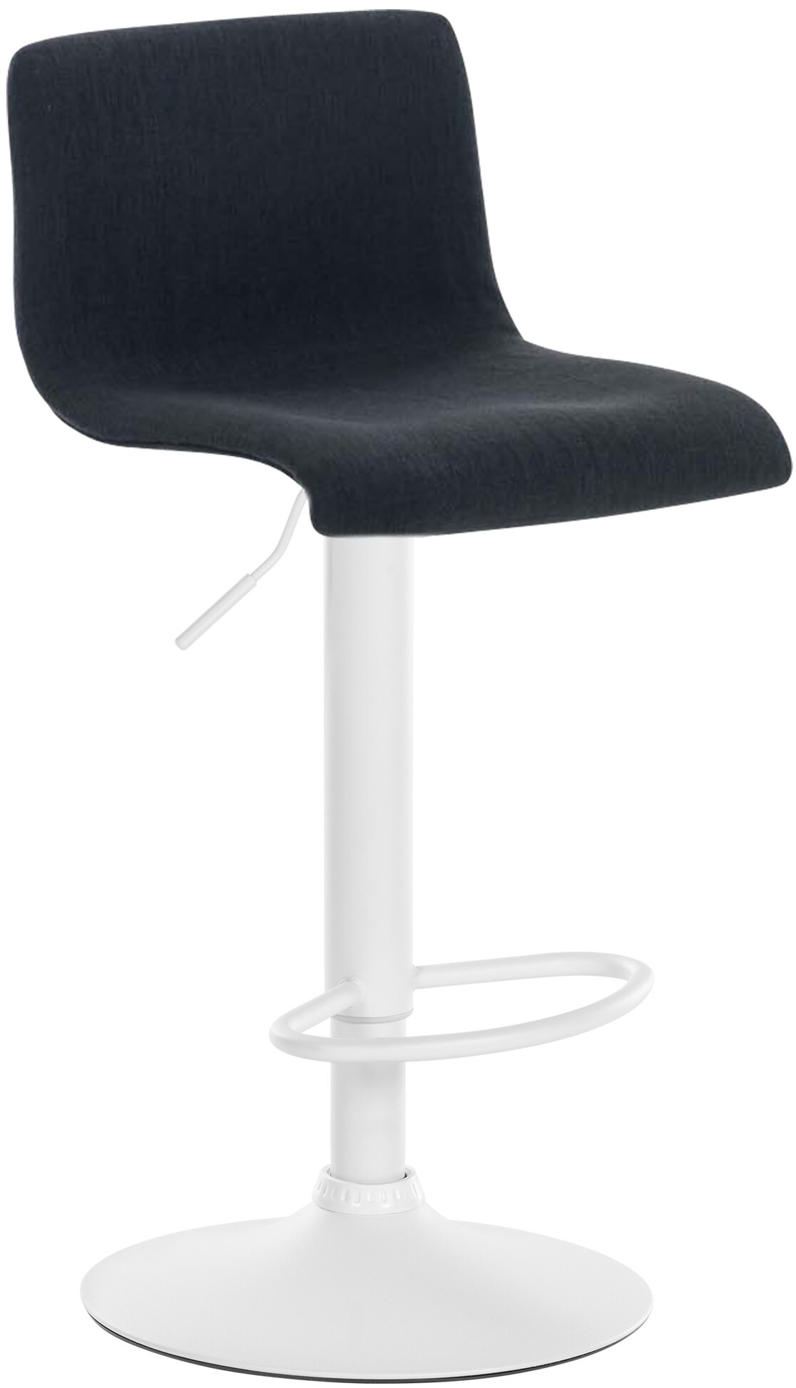 CLP Barhocker Hover Stoff Mit Metall-Gestell I Barstuhl Mit Lehne Und Fu&szlig;st&uuml;tze I H&ouml;henverstellbar Und Drehbar - Bild 1