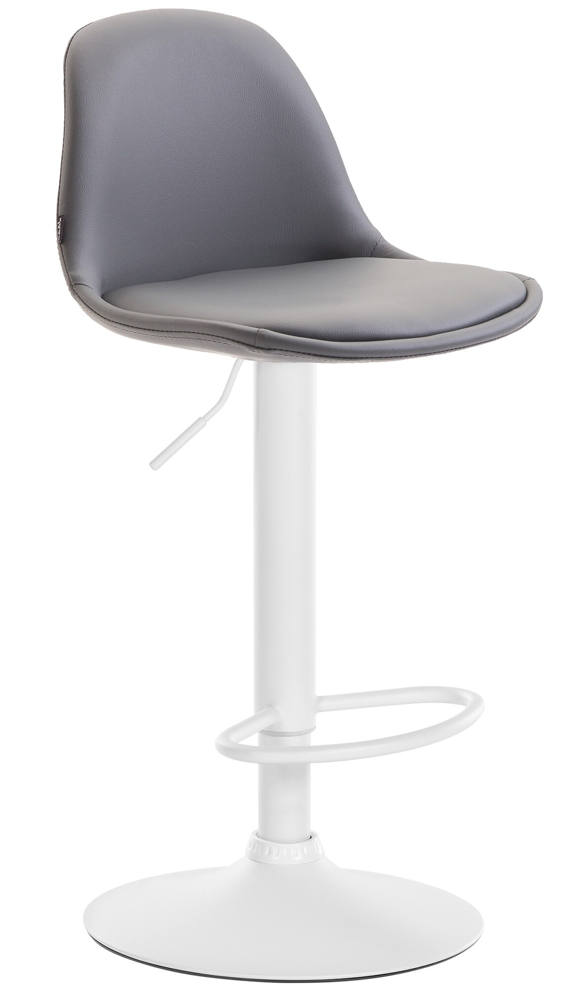 CLP Barhocker Kiel Kunstleder Mit Metall-Gestell I Barstuhl Mit Lehne Und Fu&szlig;st&uuml;tze I Drehbar Und H&ouml;henverstellbar - Bild 1