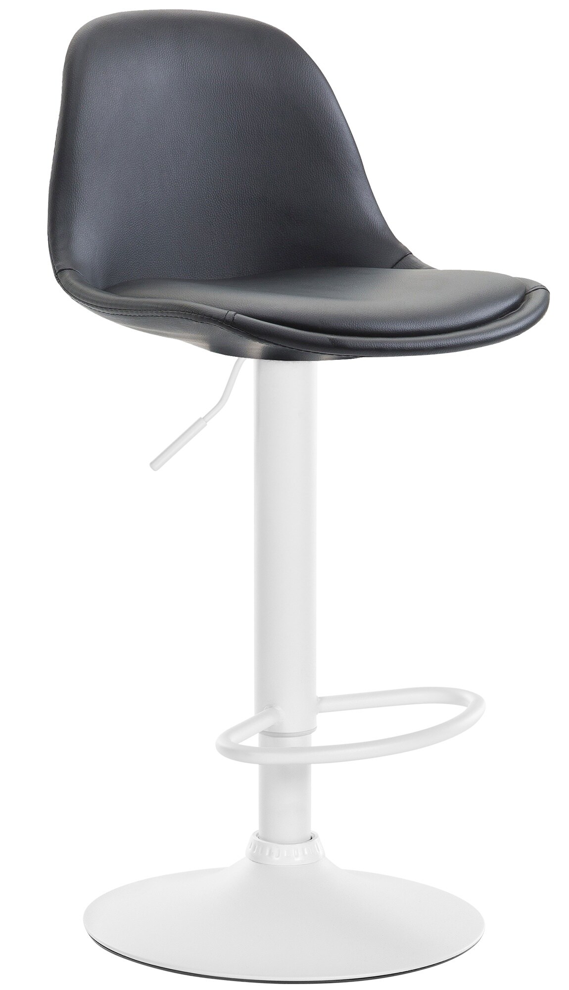 CLP Barhocker Kiel Kunstleder Mit Metall-Gestell I Barstuhl Mit Lehne Und Fu&szlig;st&uuml;tze I Drehbar Und H&ouml;henverstellbar - Bild 1