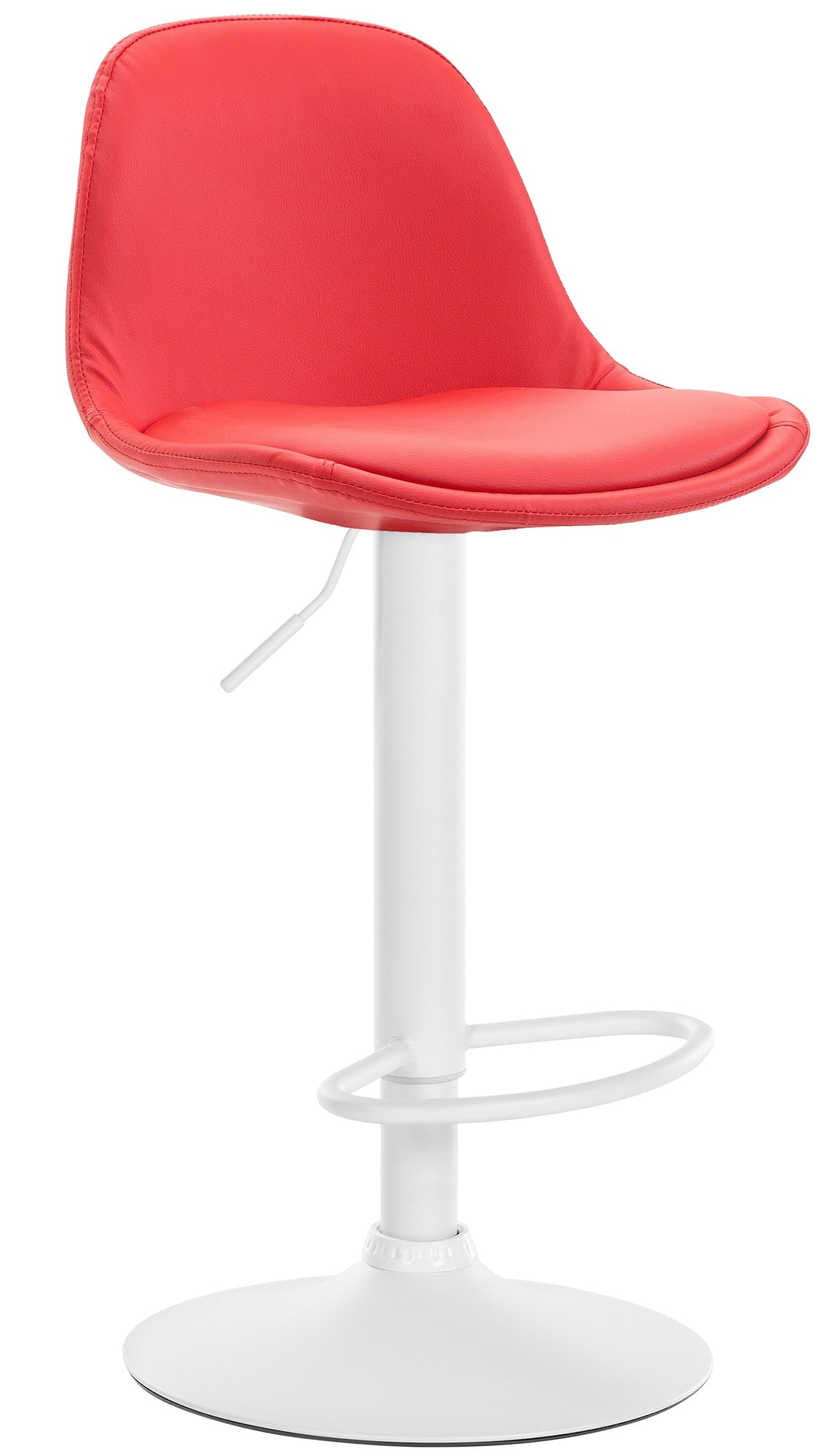 CLP Barhocker Kiel Kunstleder Mit Metall-Gestell I Barstuhl Mit Lehne Und Fu&szlig;st&uuml;tze I Drehbar Und H&ouml;henverstellbar - Bild 1