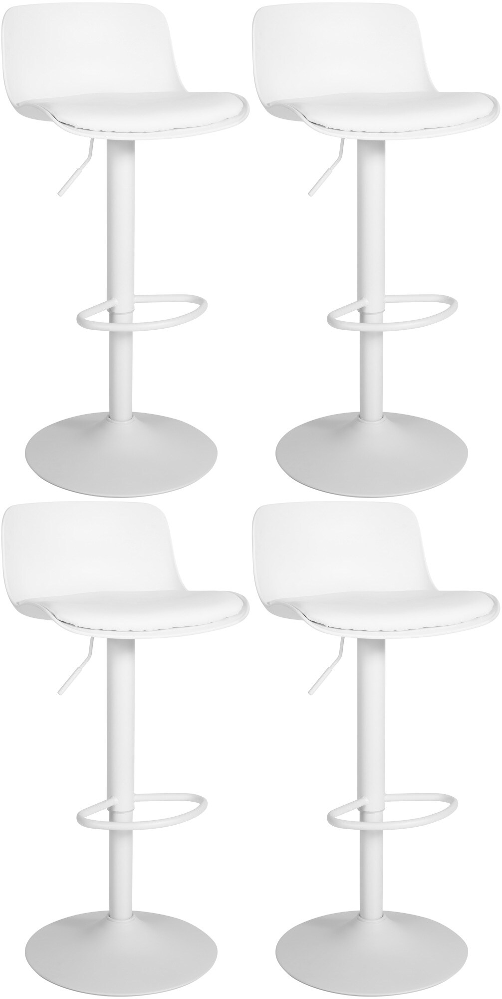 CLP 4er Set Barhocker Almada Kunstleder-Bezug I H&ouml;henverstellbarer I Mit Fu&szlig;st&uuml;tze - Bild 1