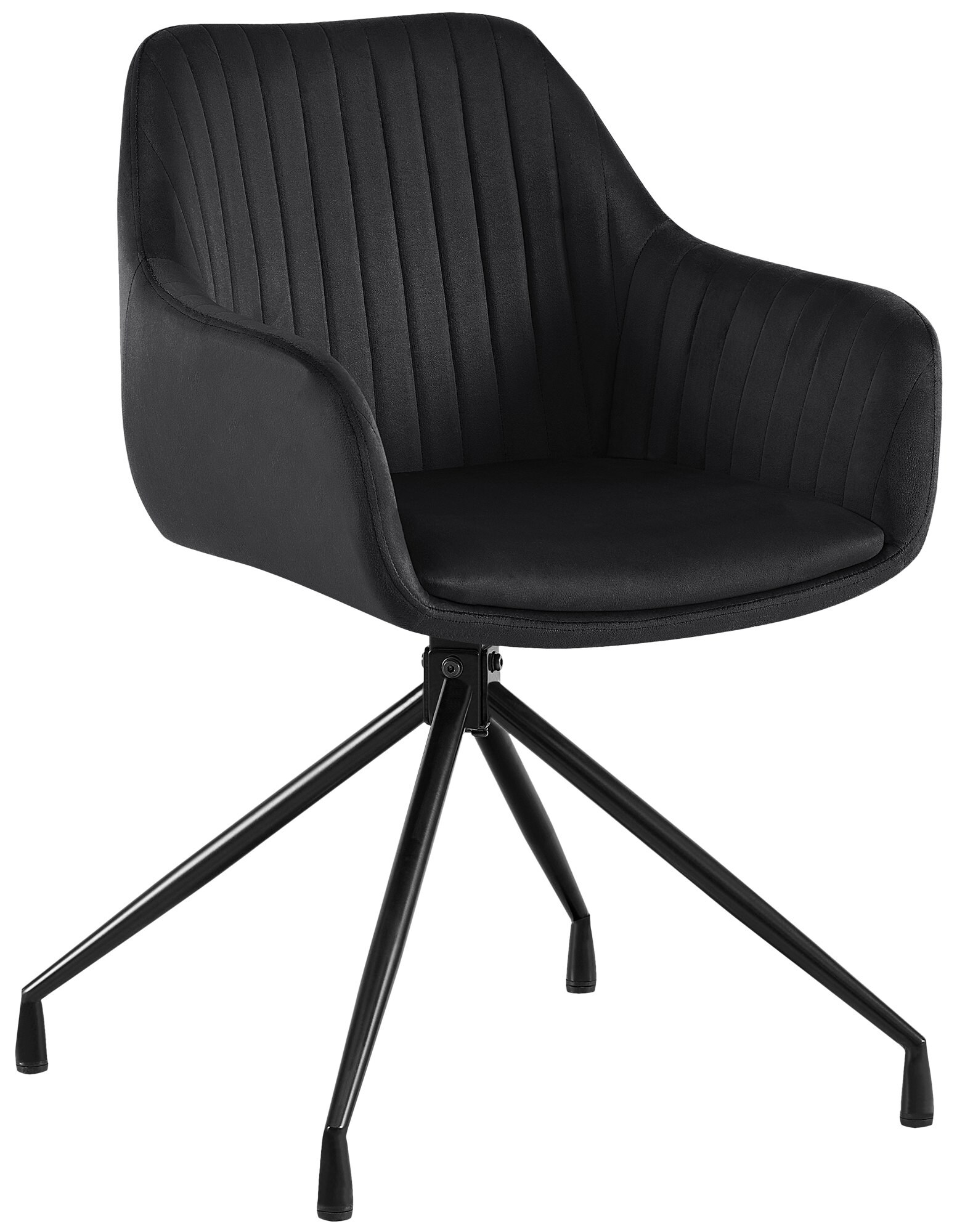 CLP Esszimmerstuhl Welby I Samt- oder Kunstlederbezug | 180&deg; drehbar | Gepolstert | Metallgestell | Modern & bequem - Bild 1