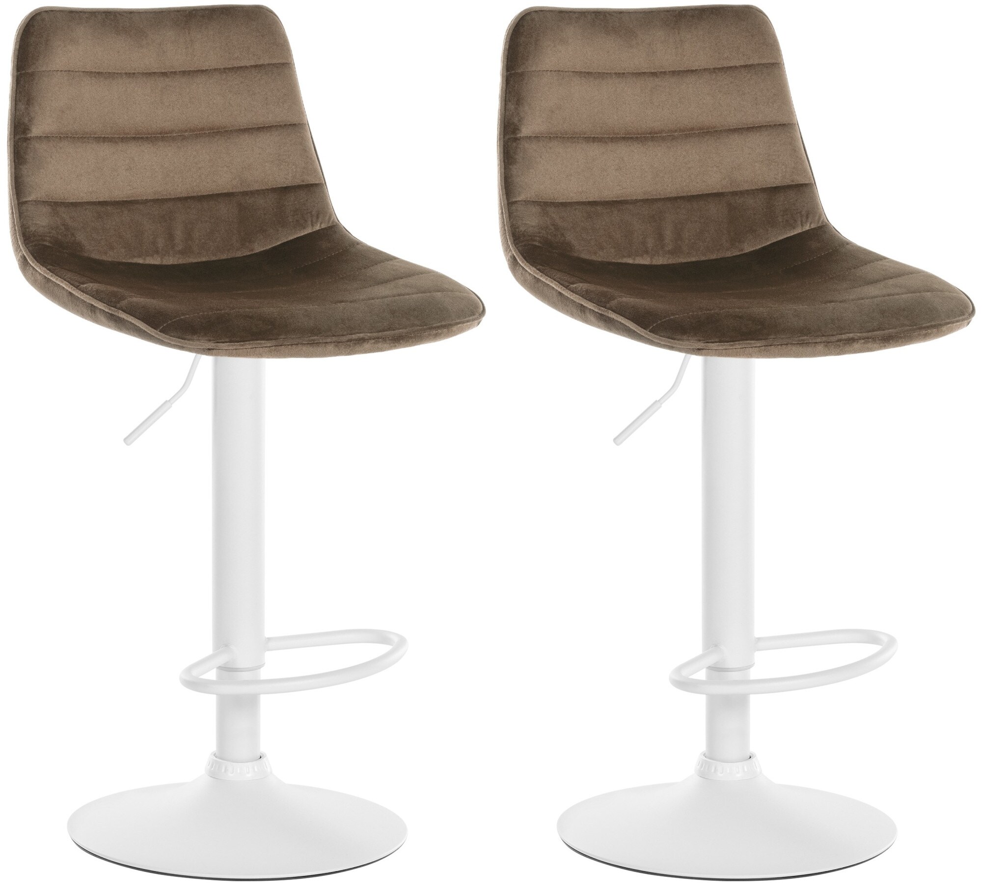 CLP 2er Set Barhocker Lex I Samt-Bezug I H&ouml;henverstellbar - Bild 1