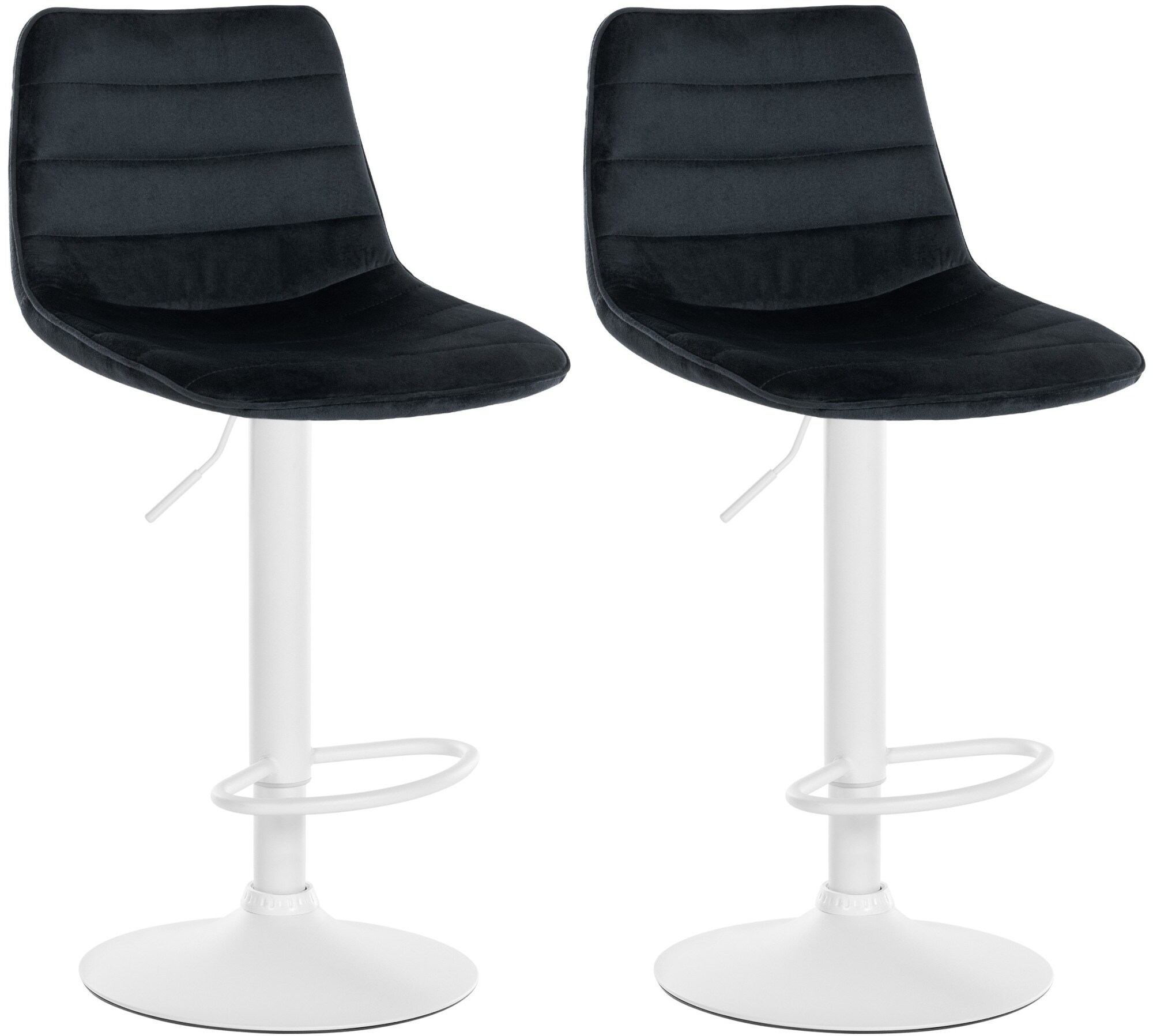 CLP 2er Set Barhocker Lex I Samt-Bezug I H&ouml;henverstellbar - Bild 1