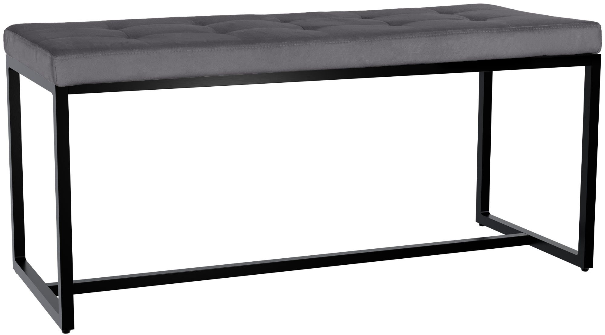 CLP Sitzbank Barci I Moderne Bank | Hochwertige Polsterbank mit schwarz pulverbeschichteten Eisengestell - Bild 1