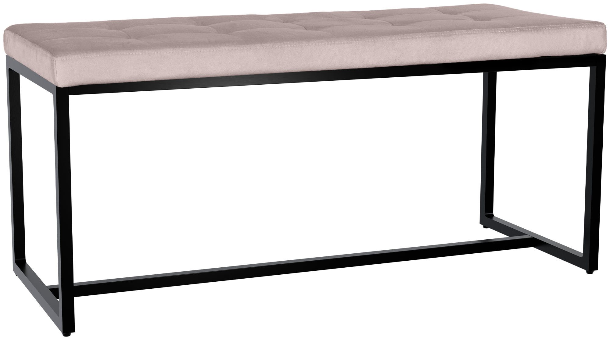 CLP Sitzbank Barci I Moderne Bank | Hochwertige Polsterbank mit schwarz pulverbeschichteten Eisengestell - Bild 1