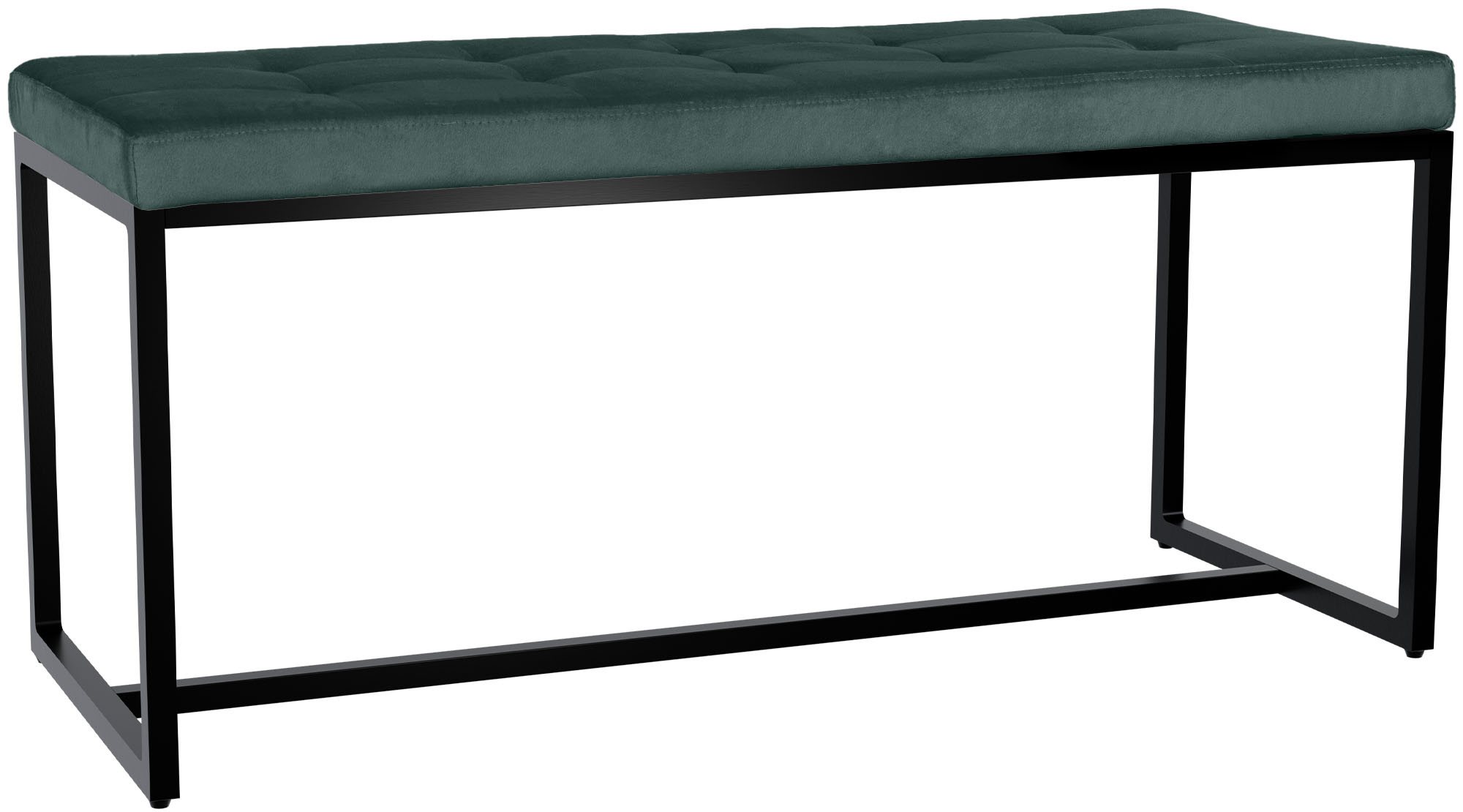 CLP Sitzbank Barci I Moderne Bank | Hochwertige Polsterbank mit schwarz pulverbeschichteten Eisengestell - Bild 1