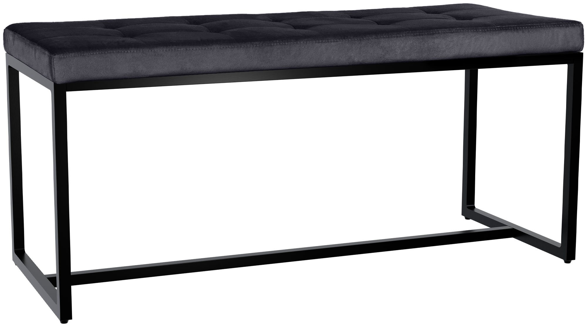 CLP Sitzbank Barci I Moderne Bank | Hochwertige Polsterbank mit schwarz pulverbeschichteten Eisengestell - Bild 1