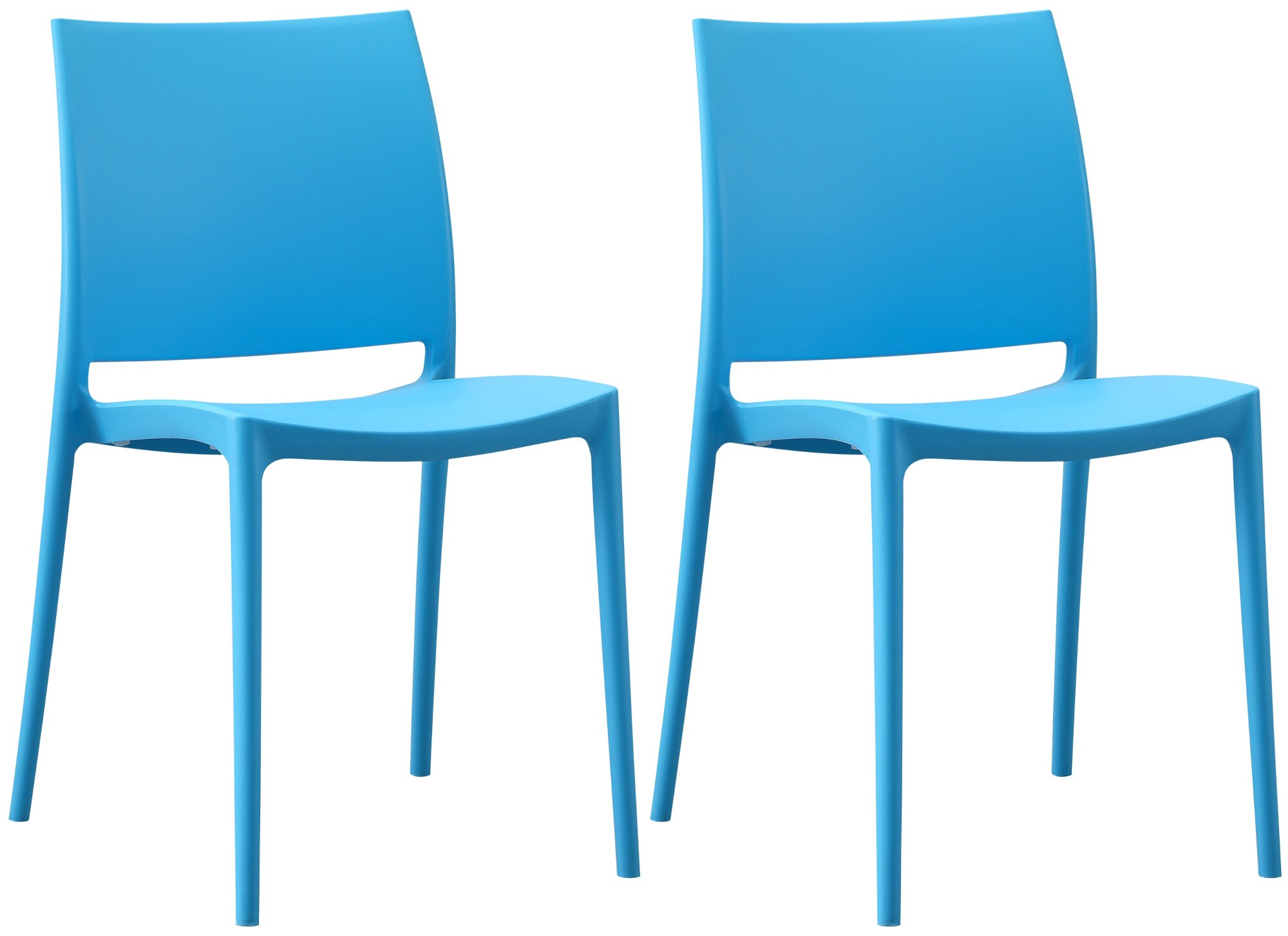 CLP 2er-Set Gartenstuhl Meton, stapelbar, pflegeleicht aus Kunststoff, wetterfest & UV-best&auml;ndig, bis 150 kg belastbar - Bild 1