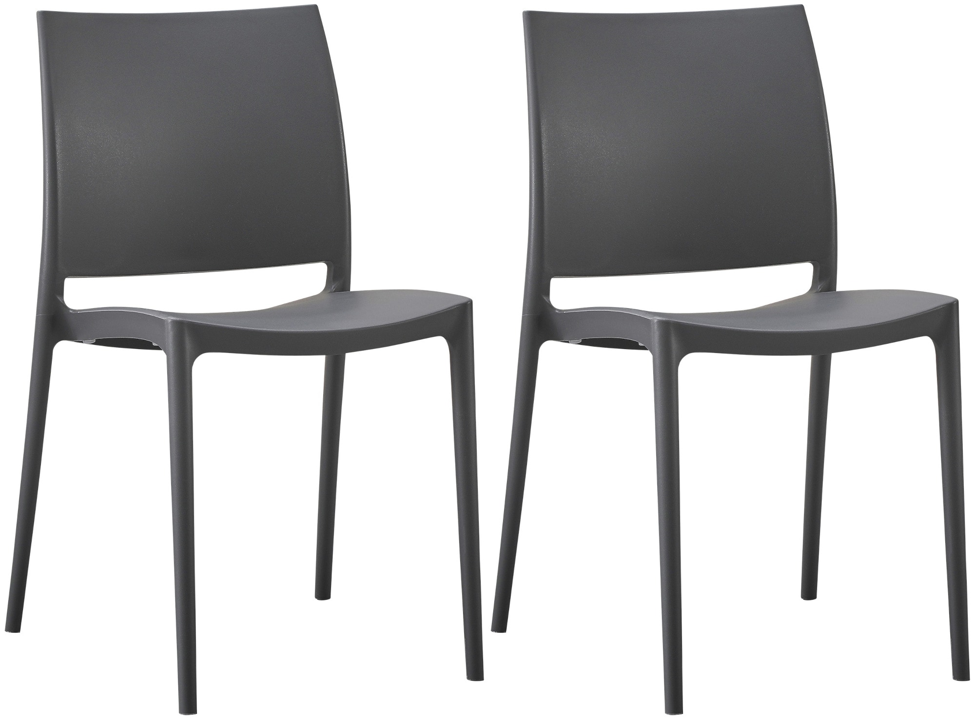 CLP 2er-Set Gartenstuhl Meton, stapelbar, pflegeleicht aus Kunststoff, wetterfest & UV-best&auml;ndig, bis 150 kg belastbar - Bild 1