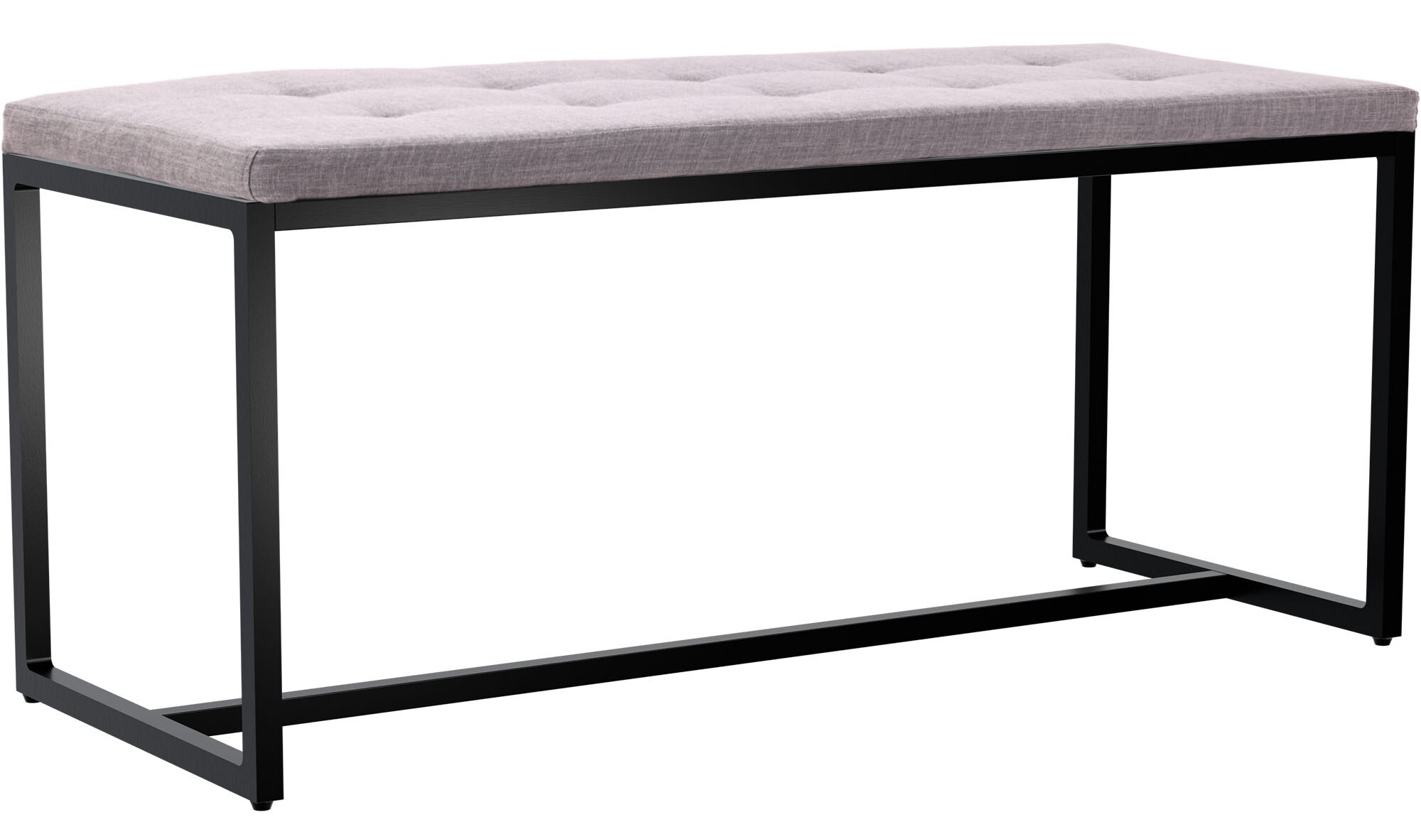 CLP Sitzbank Barci I Moderne Bank | Hochwertige Polsterbank mit schwarz pulverbeschichteten Eisengestell - Bild 1