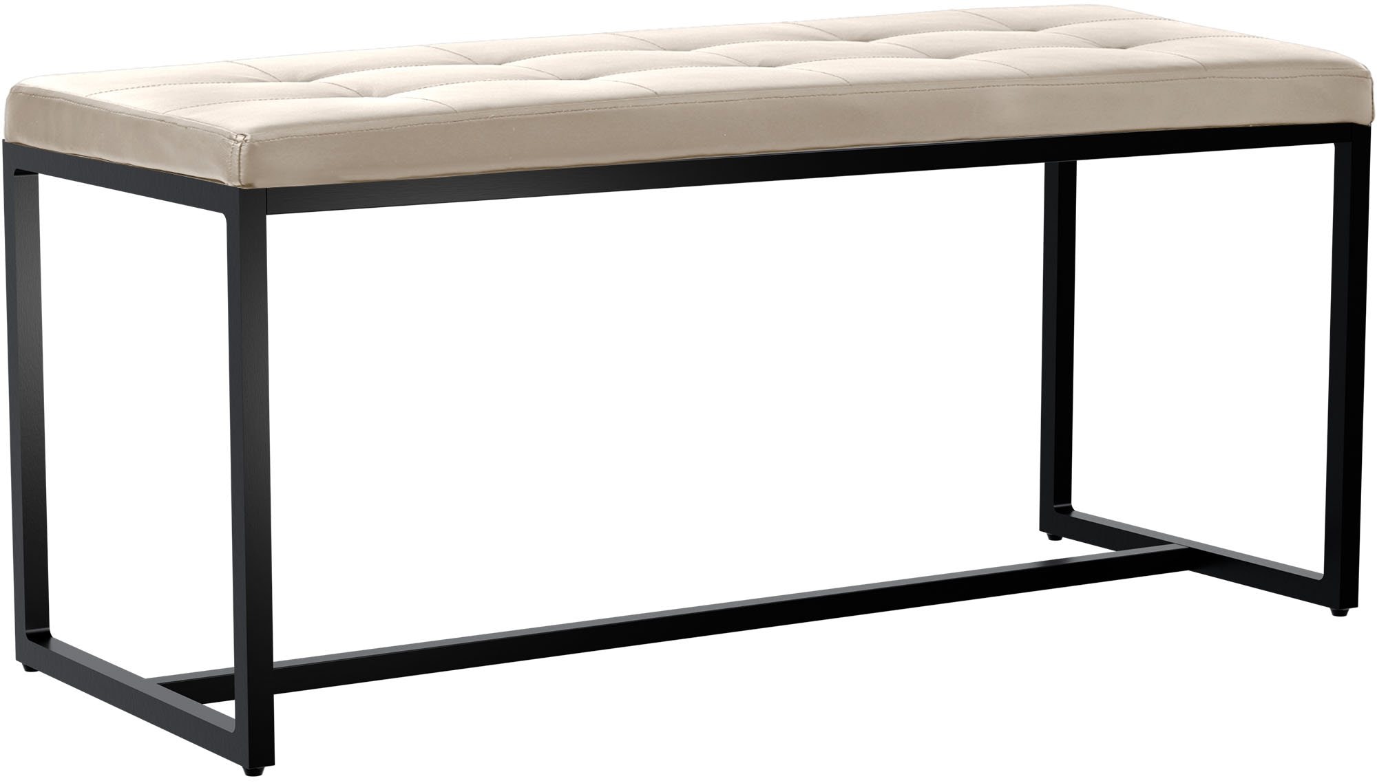 CLP Sitzbank Barci I Moderne Bank | Hochwertige Polsterbank mit schwarz pulverbeschichteten Eisengestell - Bild 1