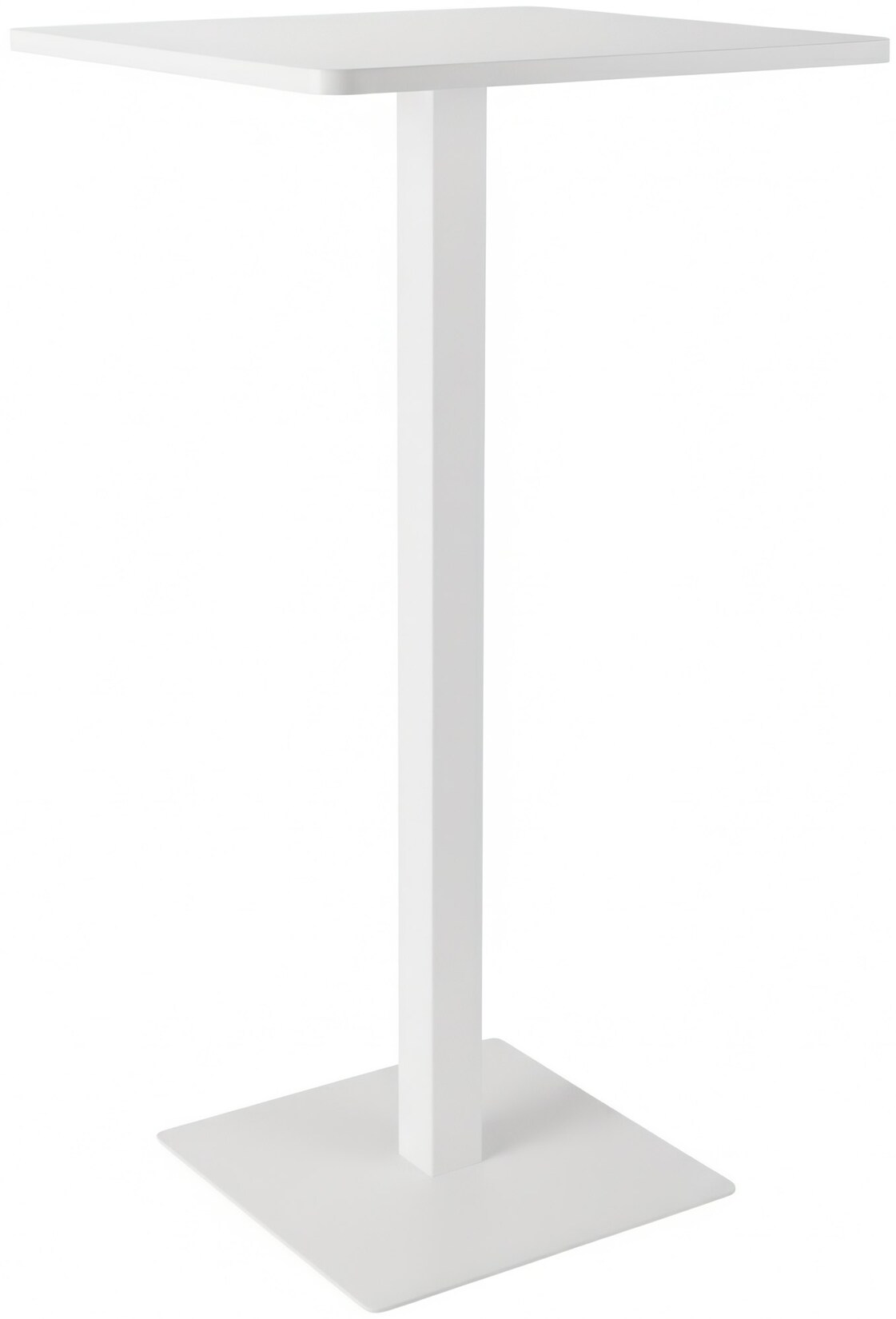 CLP Stehtisch eckig 60 cm Sharon, Bartisch quadratisch mit stabilem Metallgestell aus Stahl pulverbeschichtet