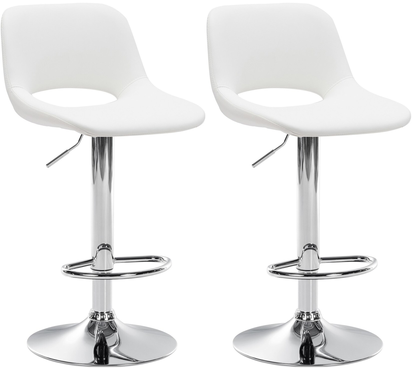 CLP 2er Set Barhocker Camden I Kunstleder-Bezug