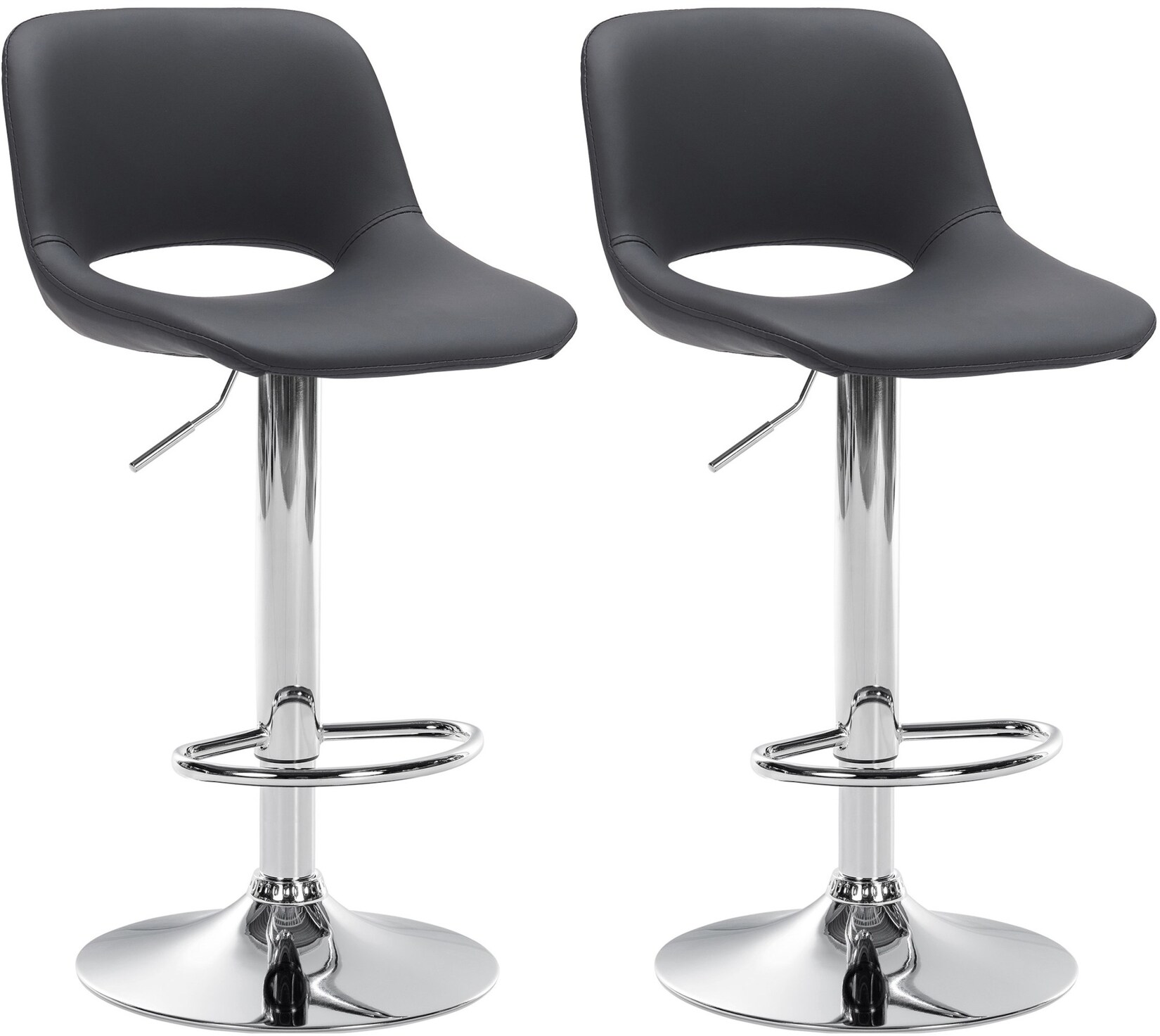 CLP 2er Set Barhocker Camden I Kunstleder-Bezug