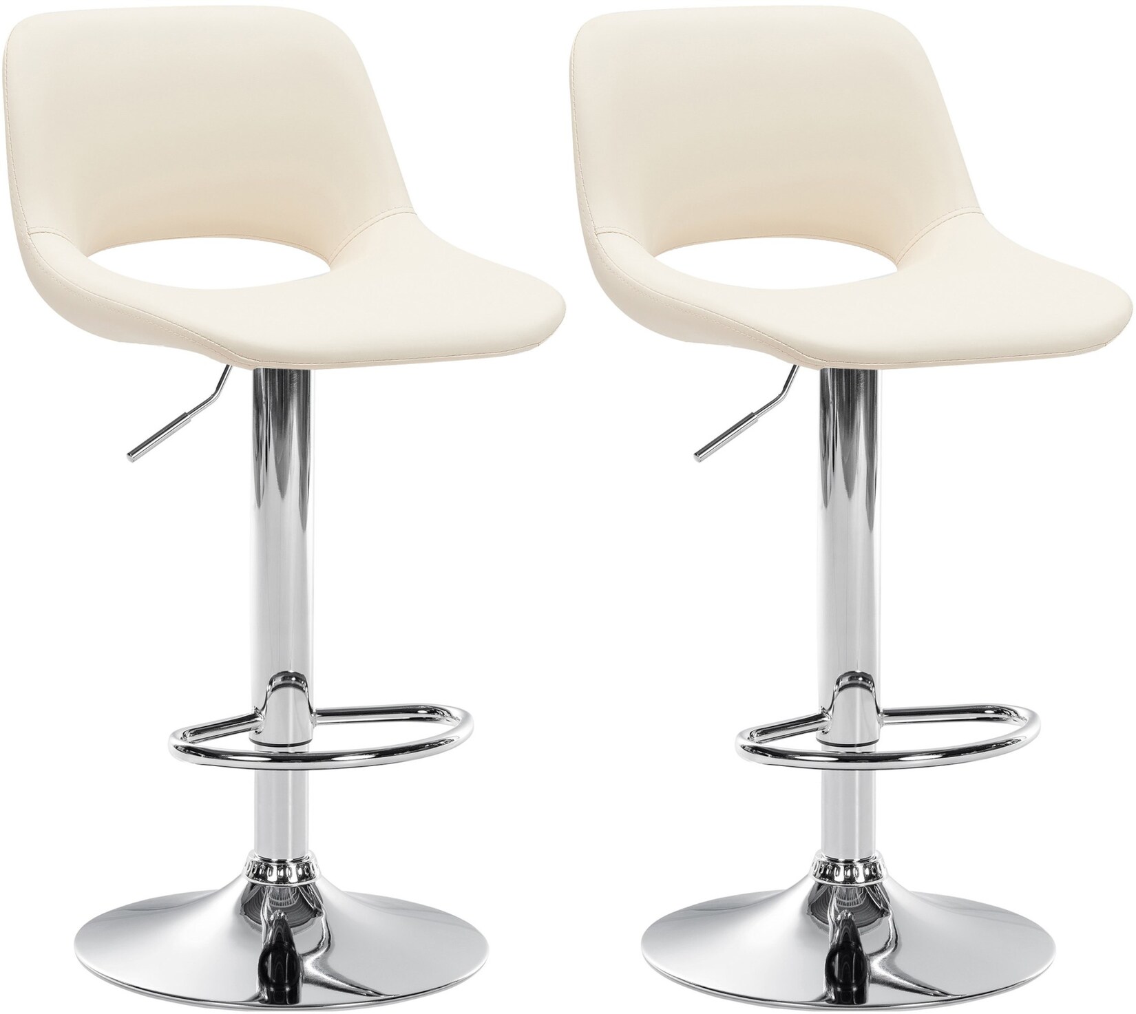 CLP 2er Set Barhocker Camden I Kunstleder-Bezug
