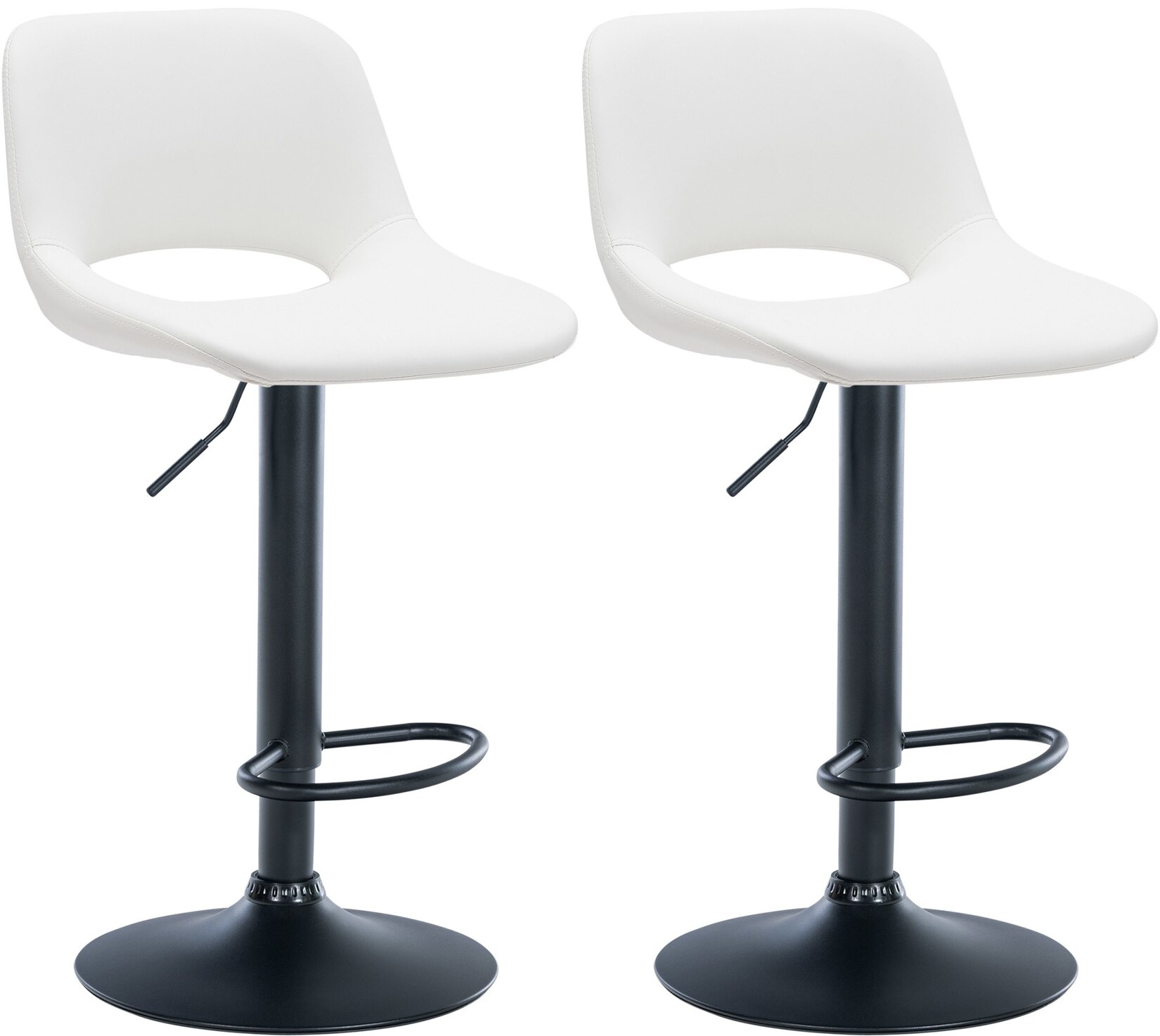 CLP 2er Set Barhocker Camden I Kunstleder-Bezug