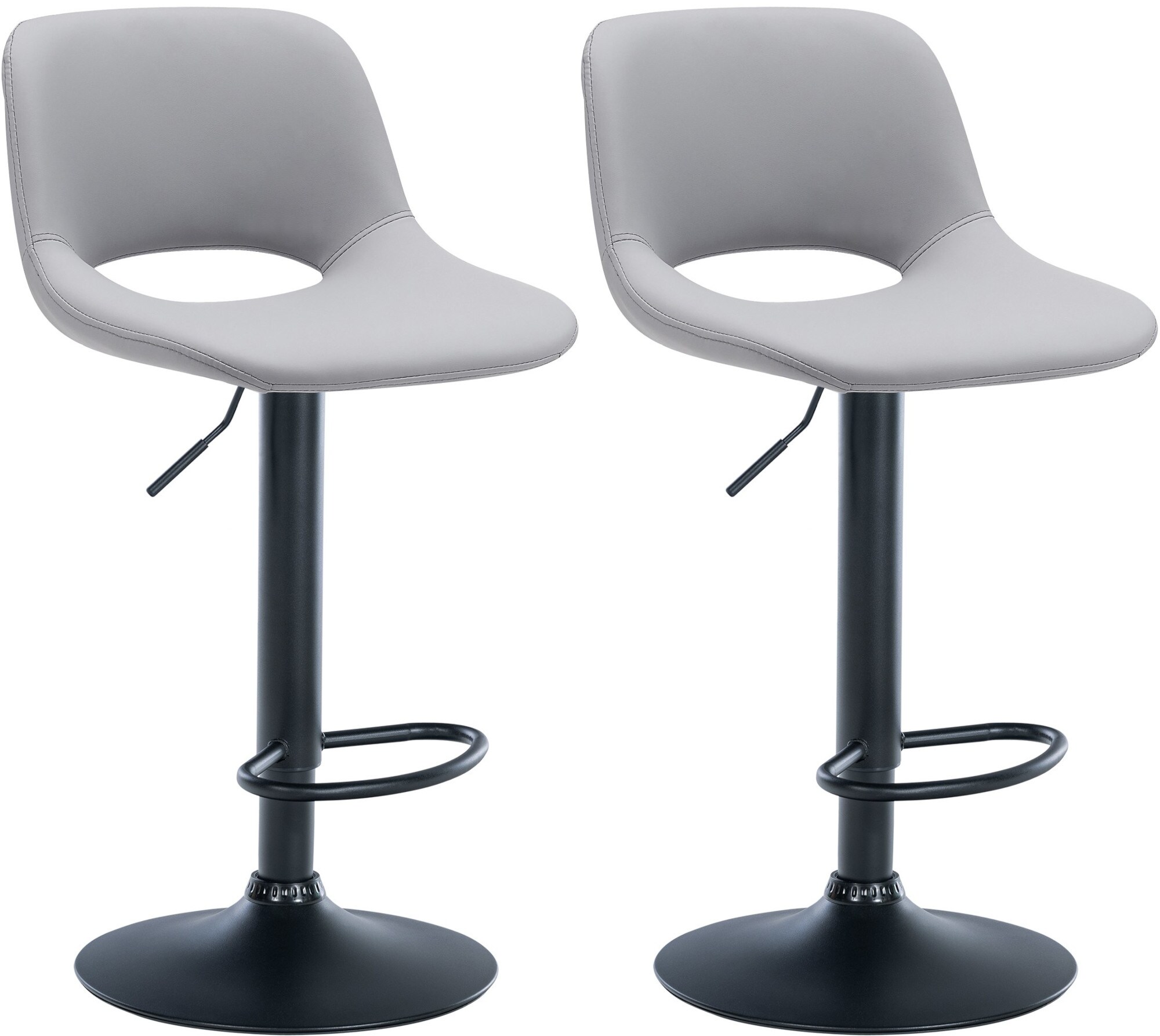 CLP 2er Set Barhocker Camden I Kunstleder-Bezug - Bild 1