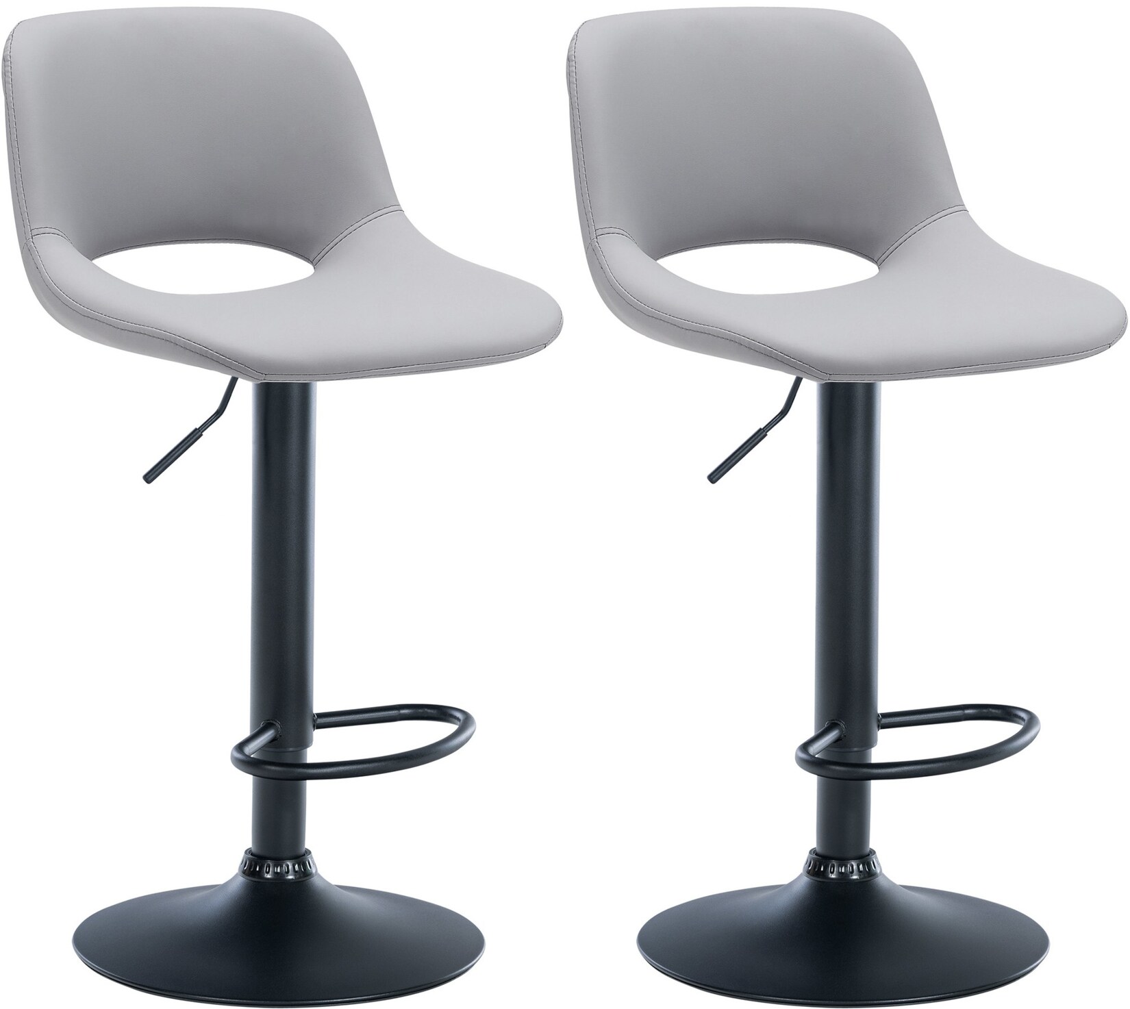 CLP 2er Set Barhocker Camden I Kunstleder-Bezug