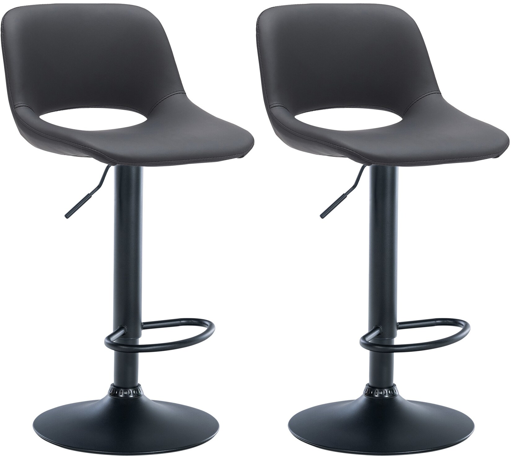 CLP 2er Set Barhocker Camden I Kunstleder-Bezug