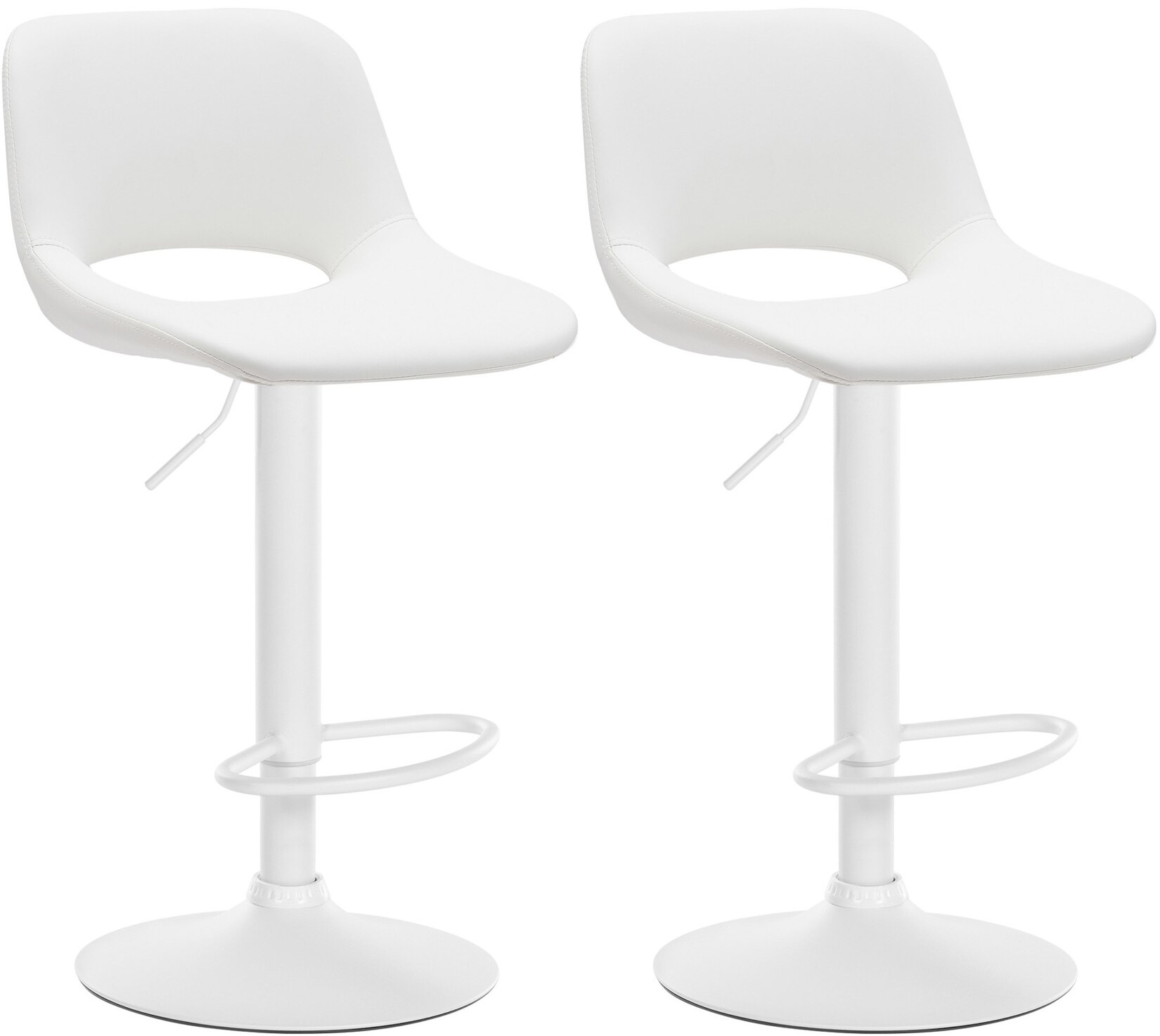 CLP 2er Set Barhocker Camden I Kunstleder-Bezug