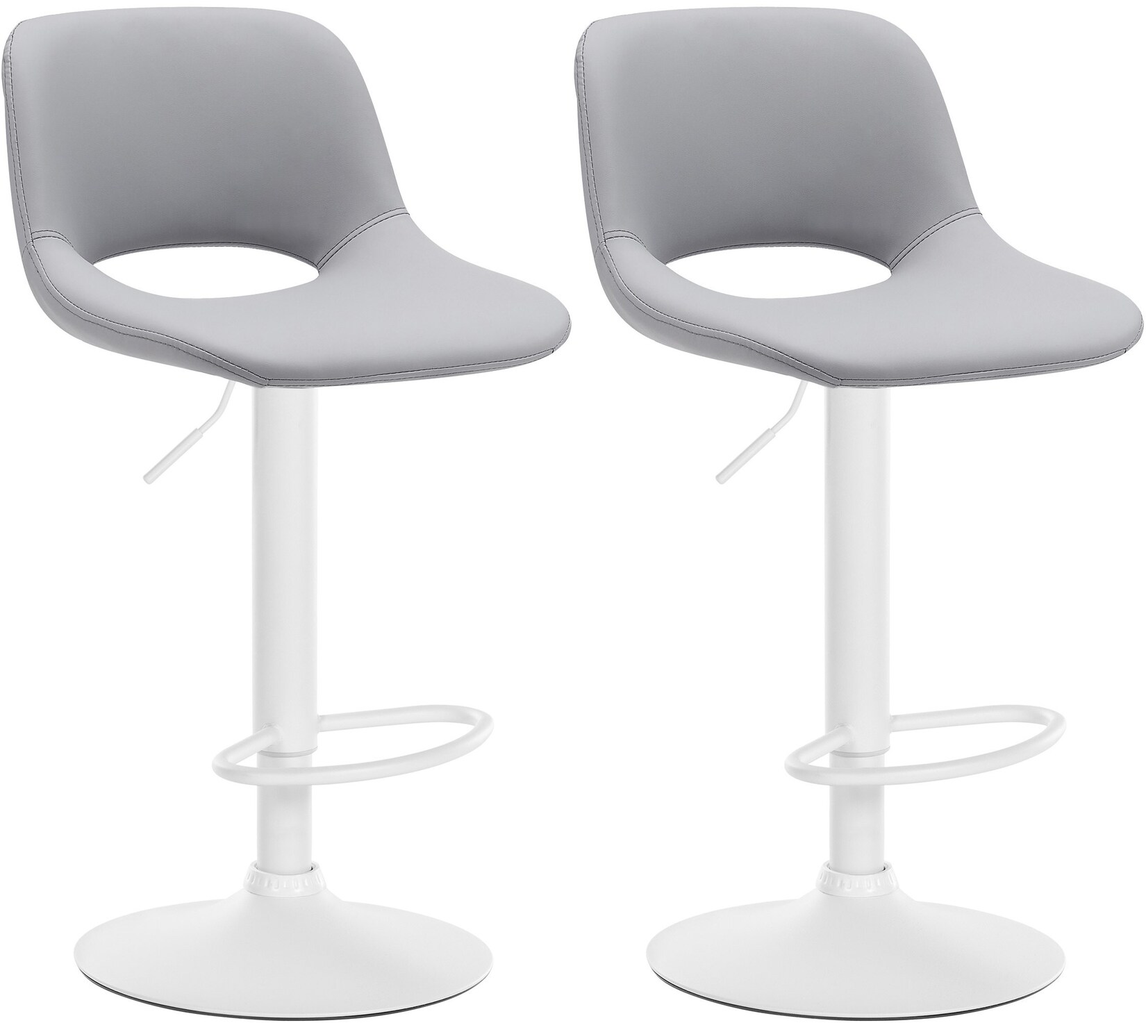 CLP 2er Set Barhocker Camden I Kunstleder-Bezug