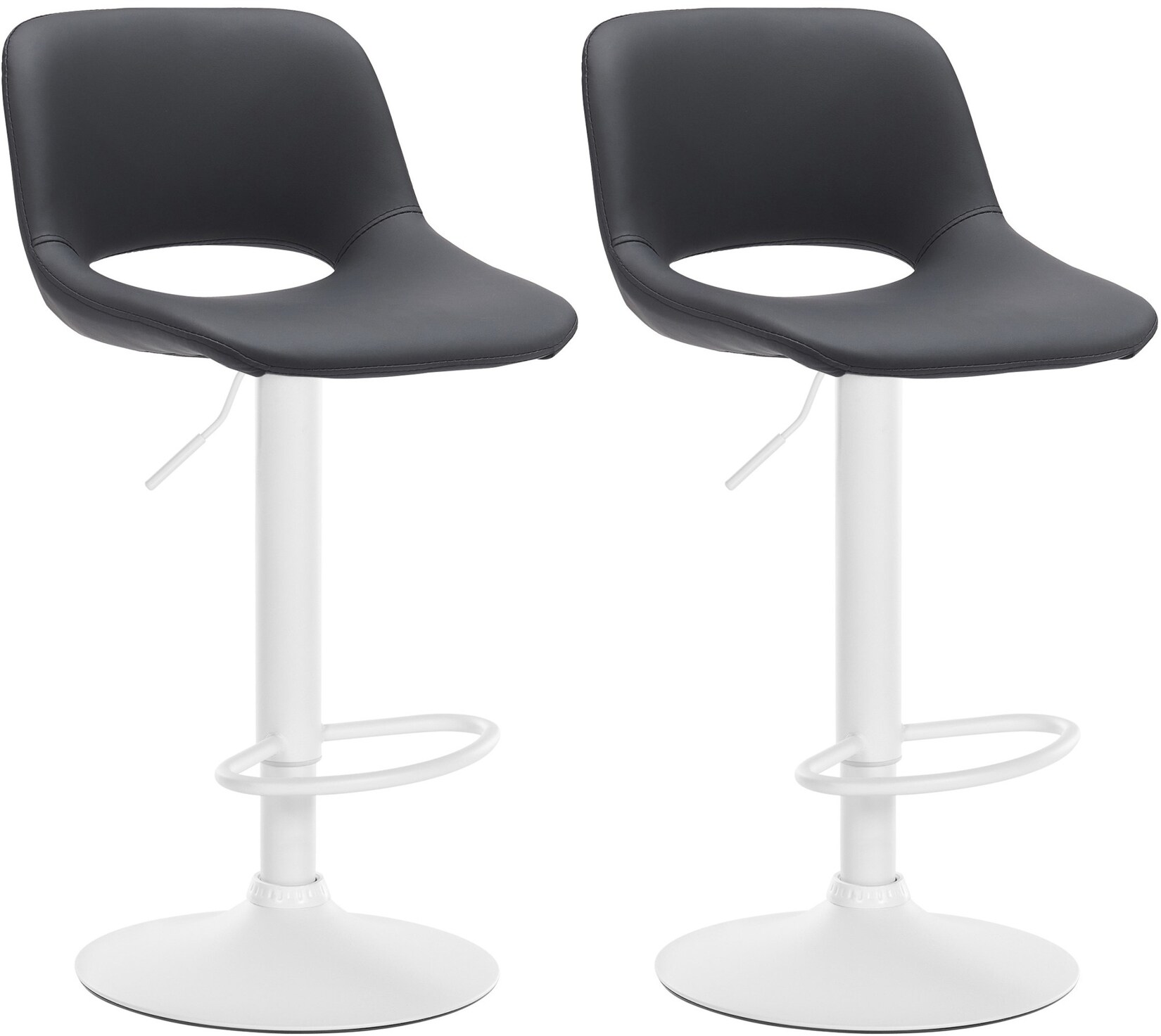 CLP 2er Set Barhocker Camden I Kunstleder-Bezug
