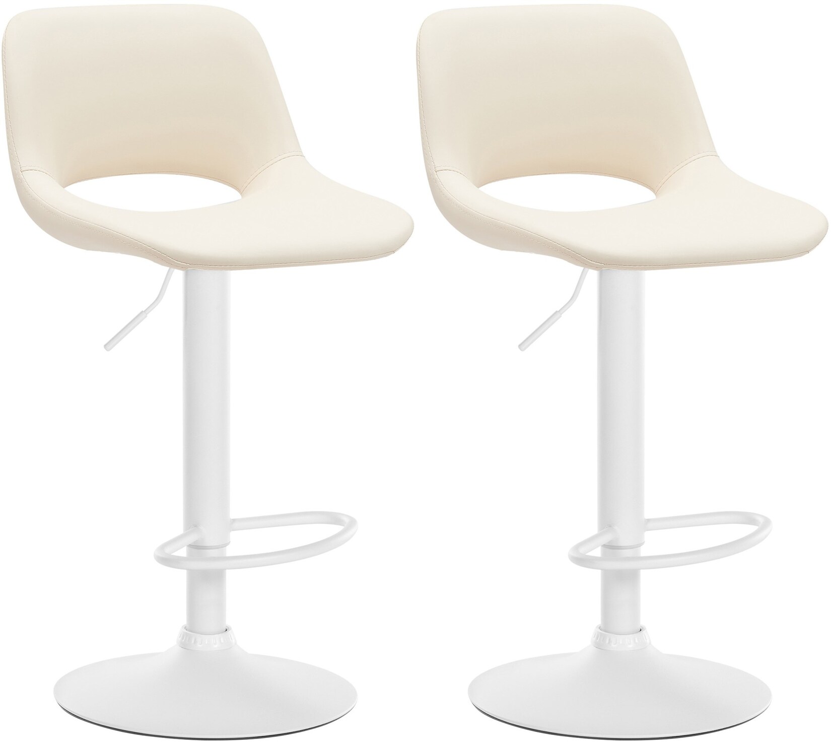 CLP 2er Set Barhocker Camden I Kunstleder-Bezug