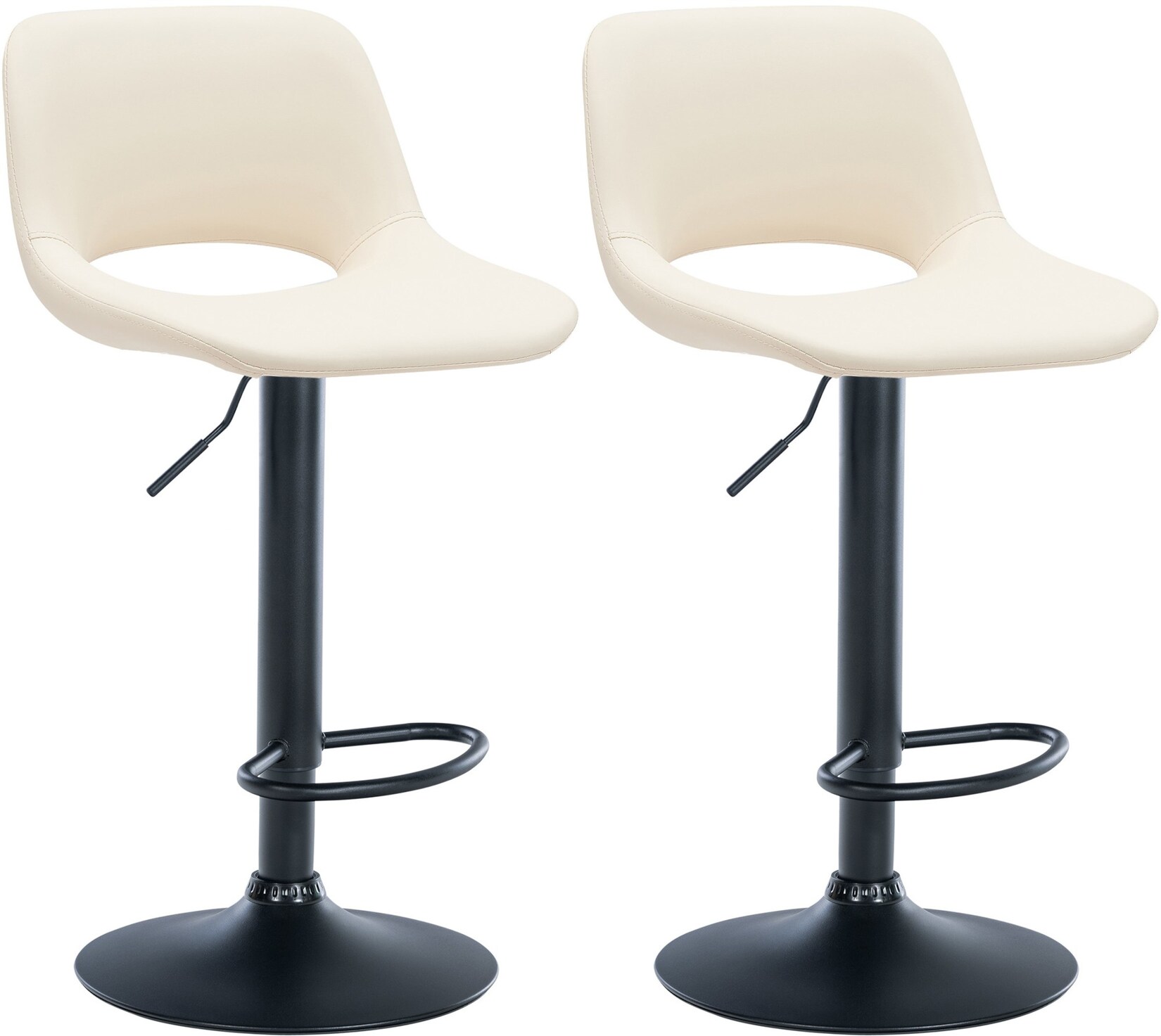 CLP 2er Set Barhocker Camden I Kunstleder-Bezug