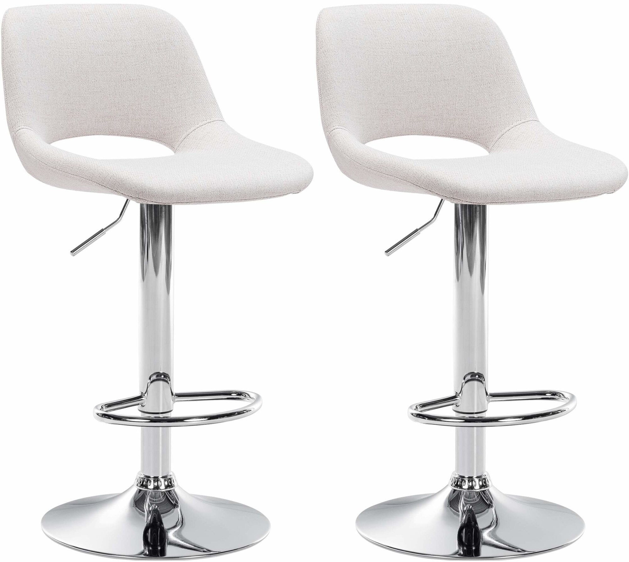 CLP 2er Set Barhocker Camden I Stoff-Bezug - Bild 1