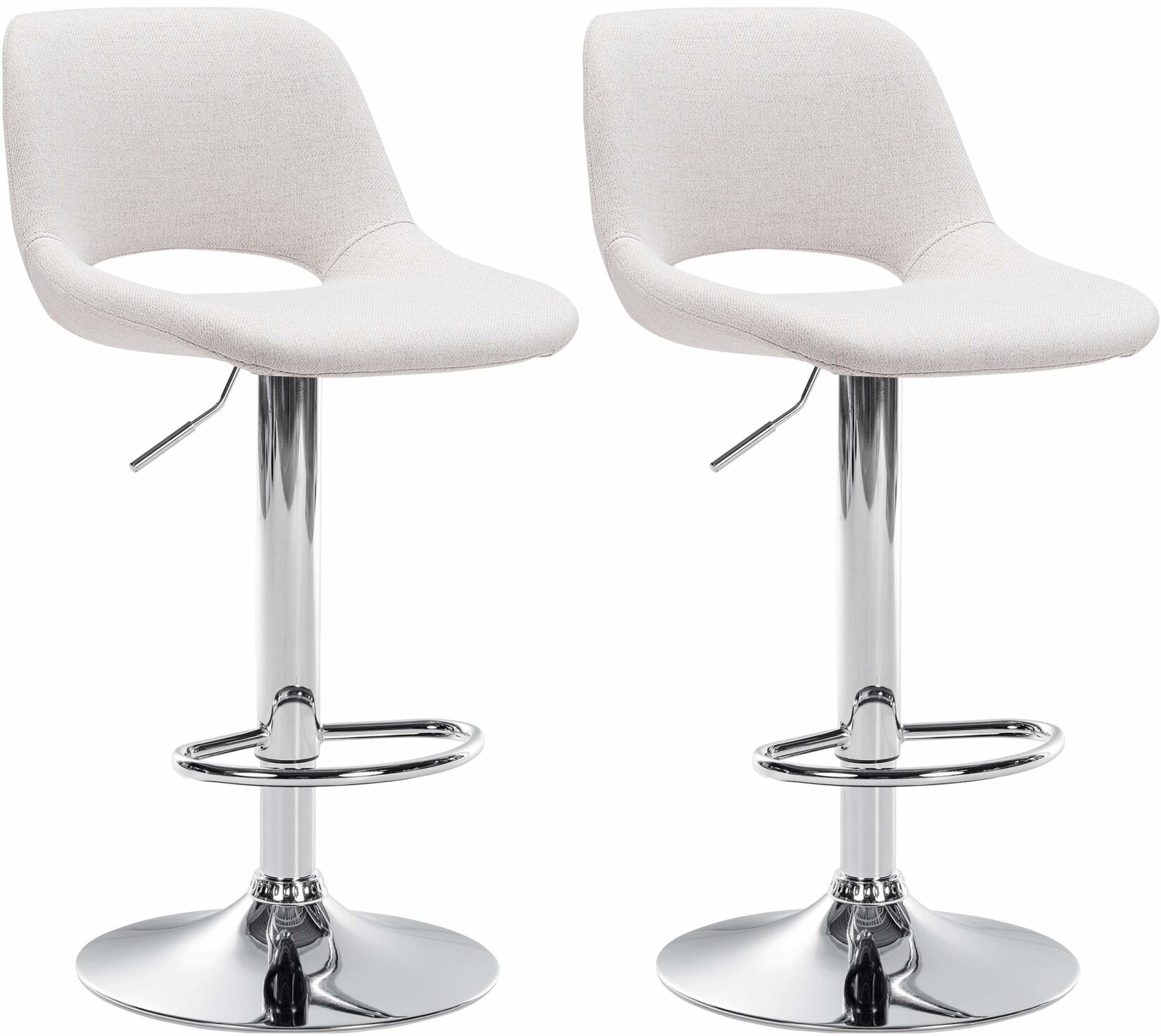 CLP 2er Set Barhocker Camden I Stoff-Bezug