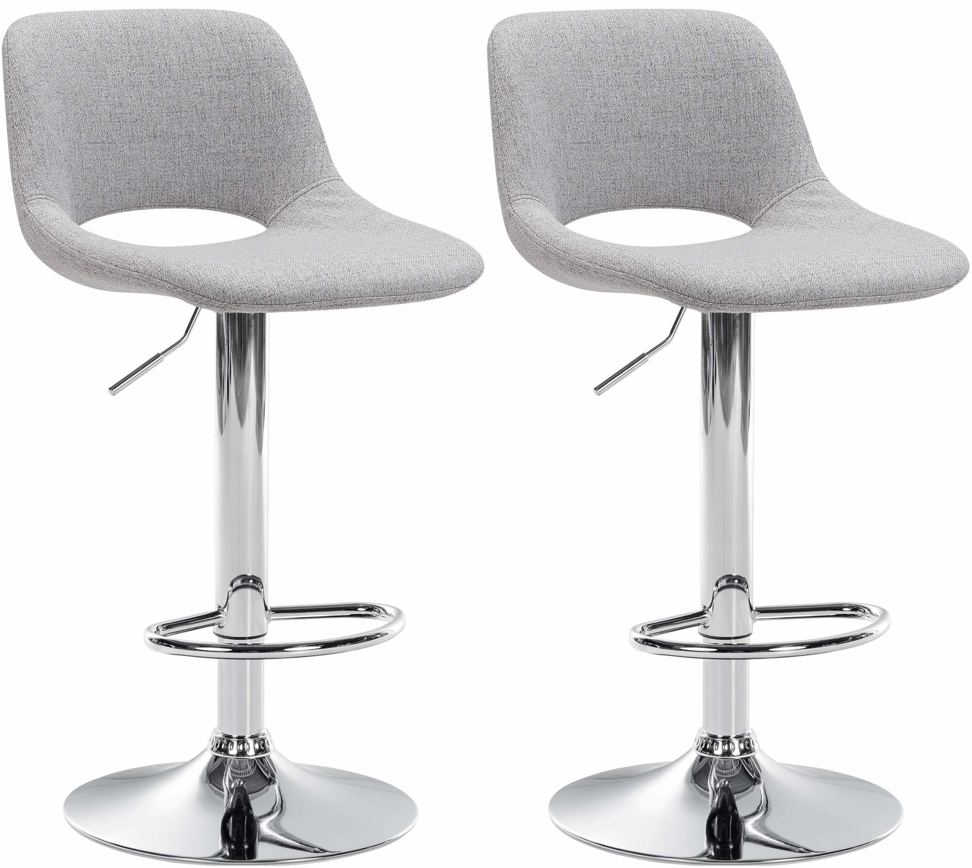 CLP 2er Set Barhocker Camden I Stoff-Bezug - Bild 1