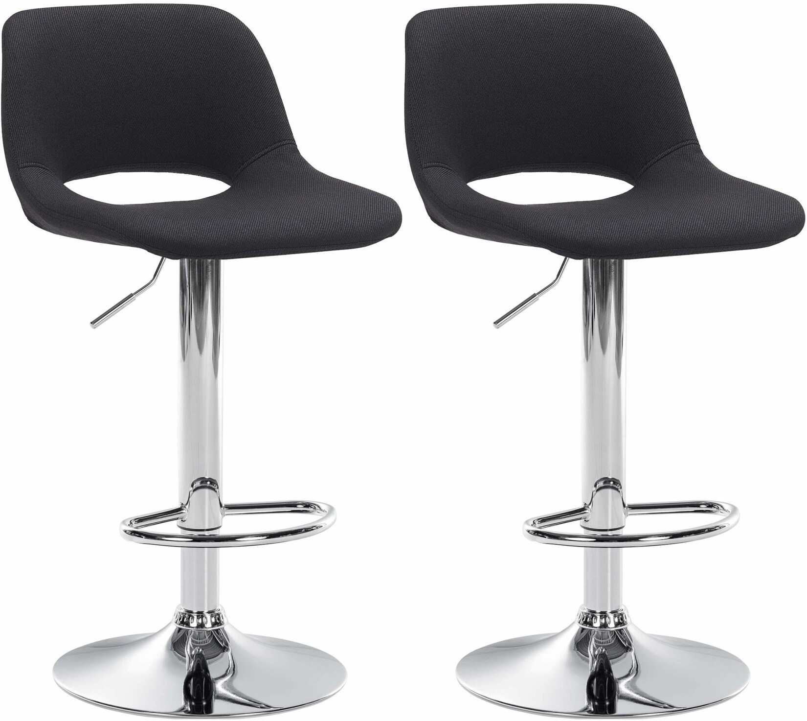 CLP 2er Set Barhocker Camden I Stoff-Bezug