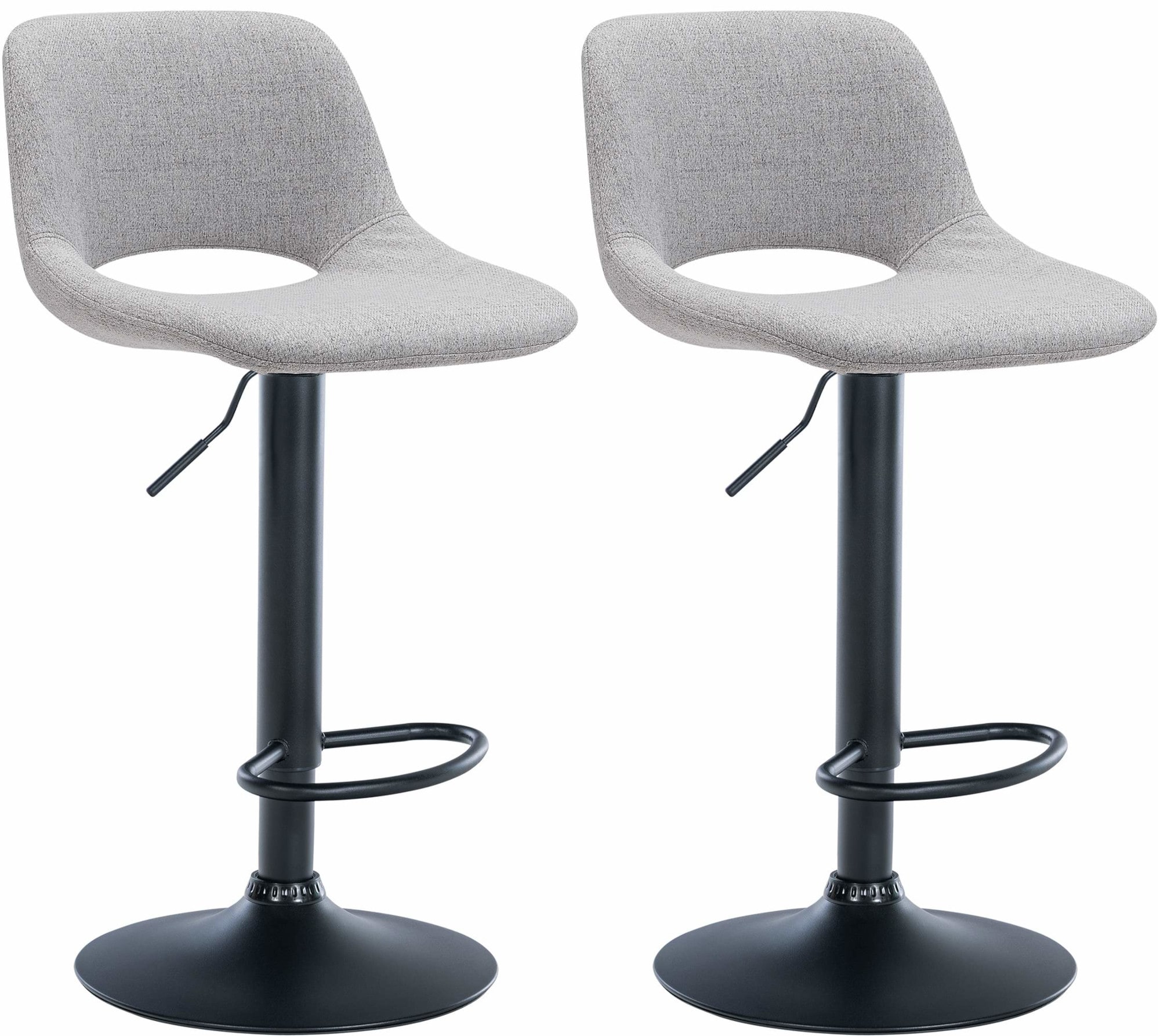 CLP 2er Set Barhocker Camden I Stoff-Bezug - Bild 1