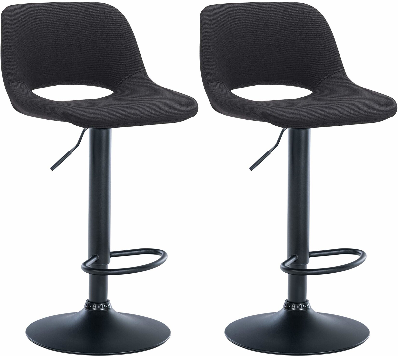 CLP 2er Set Barhocker Camden I Stoff-Bezug