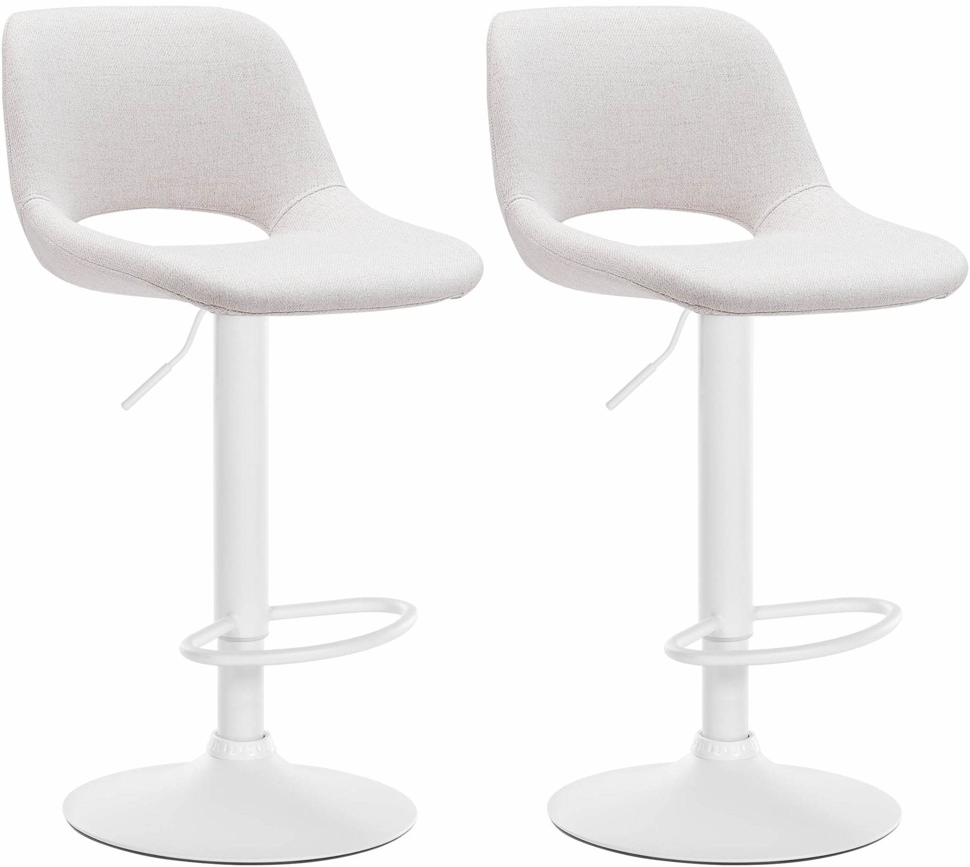 CLP 2er Set Barhocker Camden I Stoff-Bezug - Bild 1