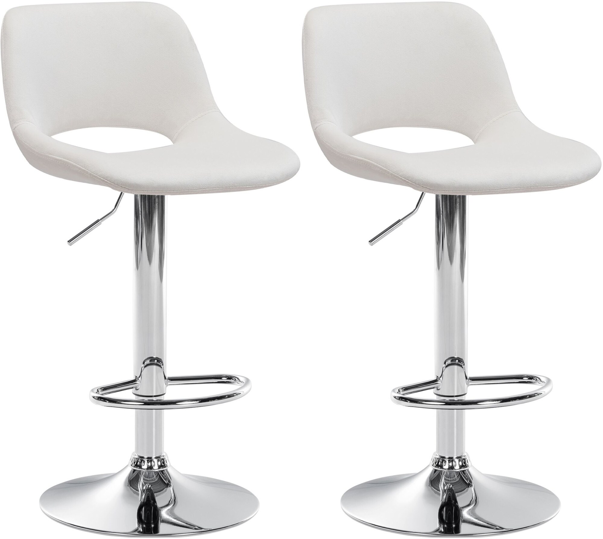 CLP 2er Set Barhocker Camden I Samt-Bezug - Bild 1