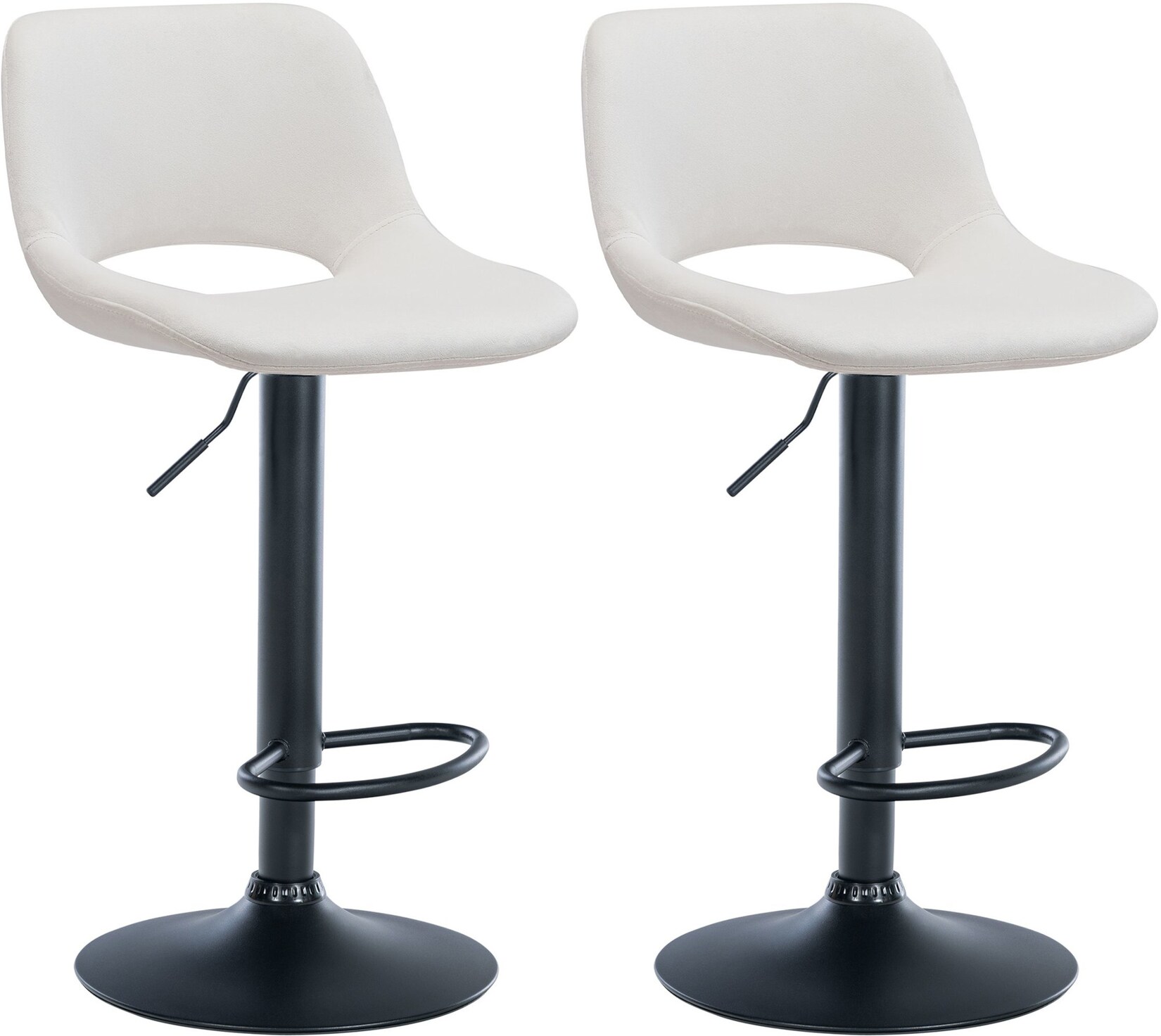 CLP 2er Set Barhocker Camden I Samt-Bezug | 04255716338237